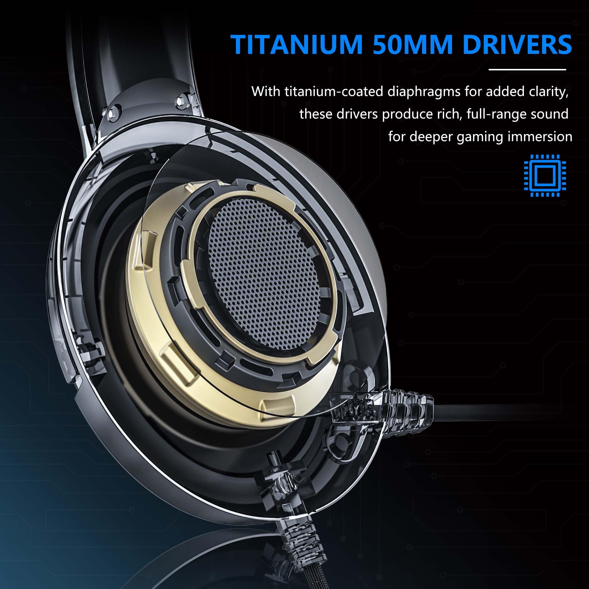 Binnune Wireless Gaming Headset, 2.4Ghz Gaming Headphones For Ps4, Ps5, Pc, Ns, Bluetooth 5.3 Headphones With 40Hr Battery, Nois