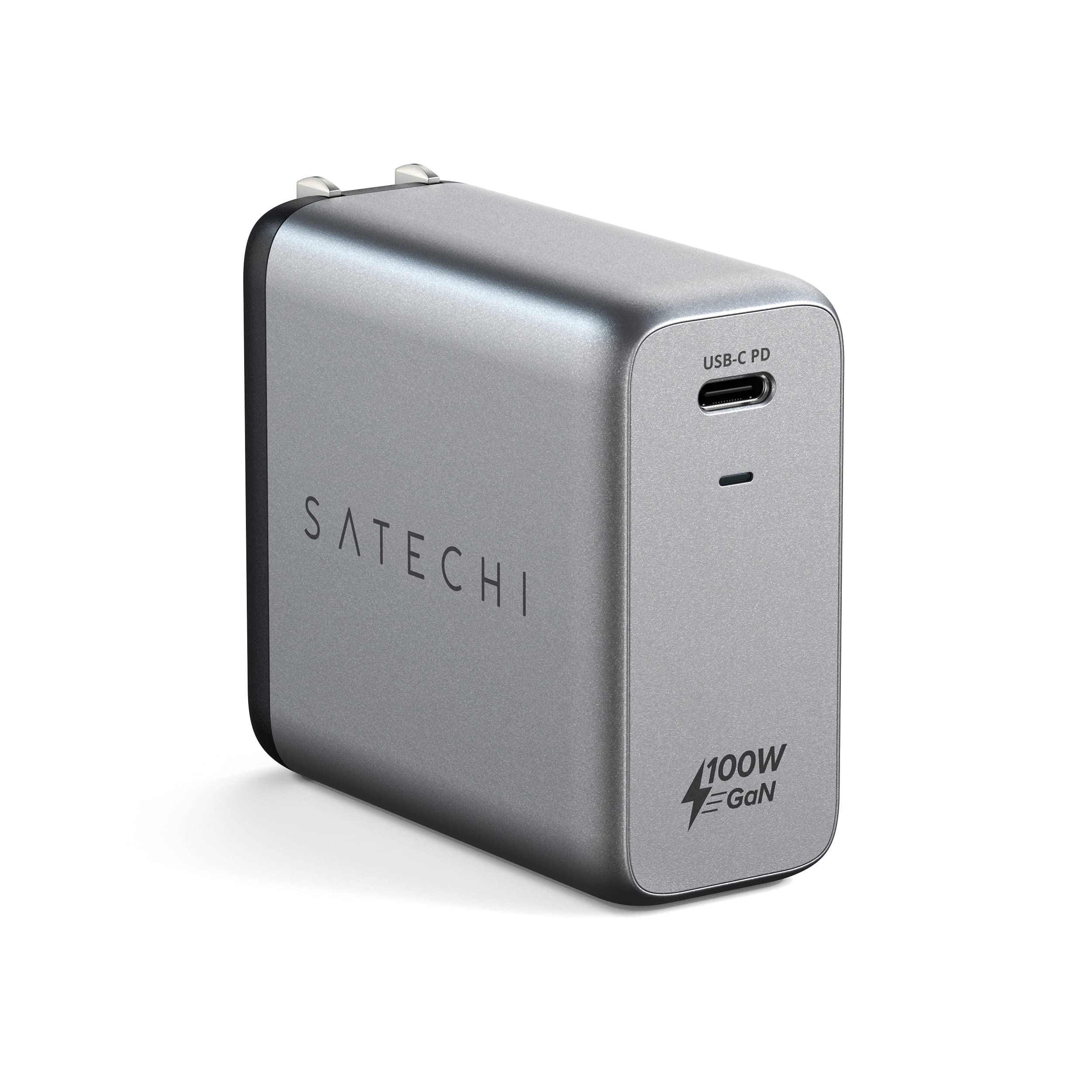 Satechi 100W USB C PD Wall Charger Block - Powerful GaN Tech - Compatible with MacBook Pro/Air M1 M2 M3 M5, 2021 iPad Pro M1, iP