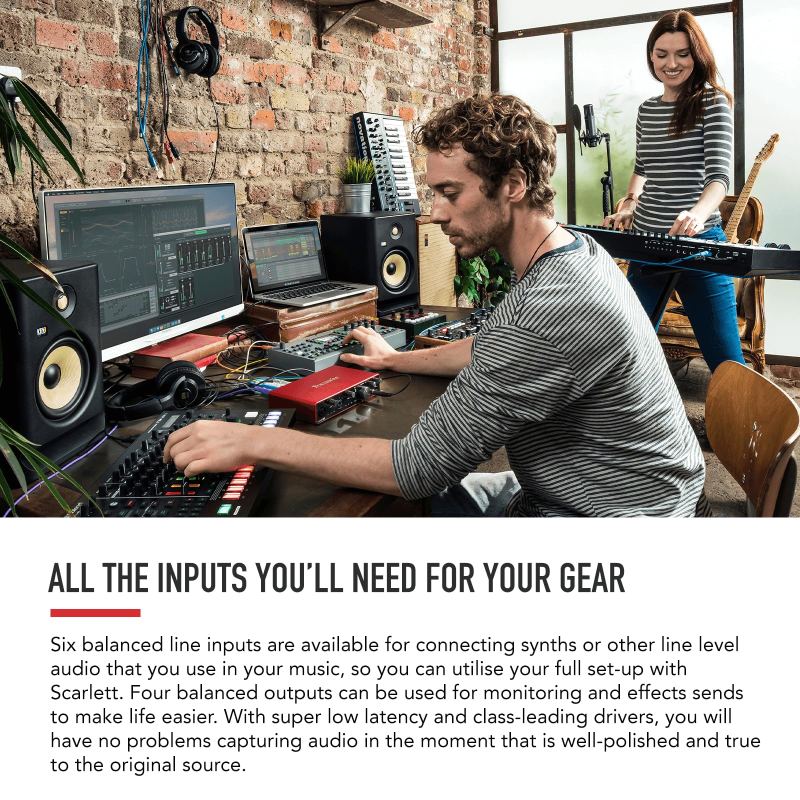 Focusrite Scarlett 8I6 3Rd Gen Usb Audio Interface Recording, Songwriting, & Streaming High Fidelity, Studio Quality Recording,