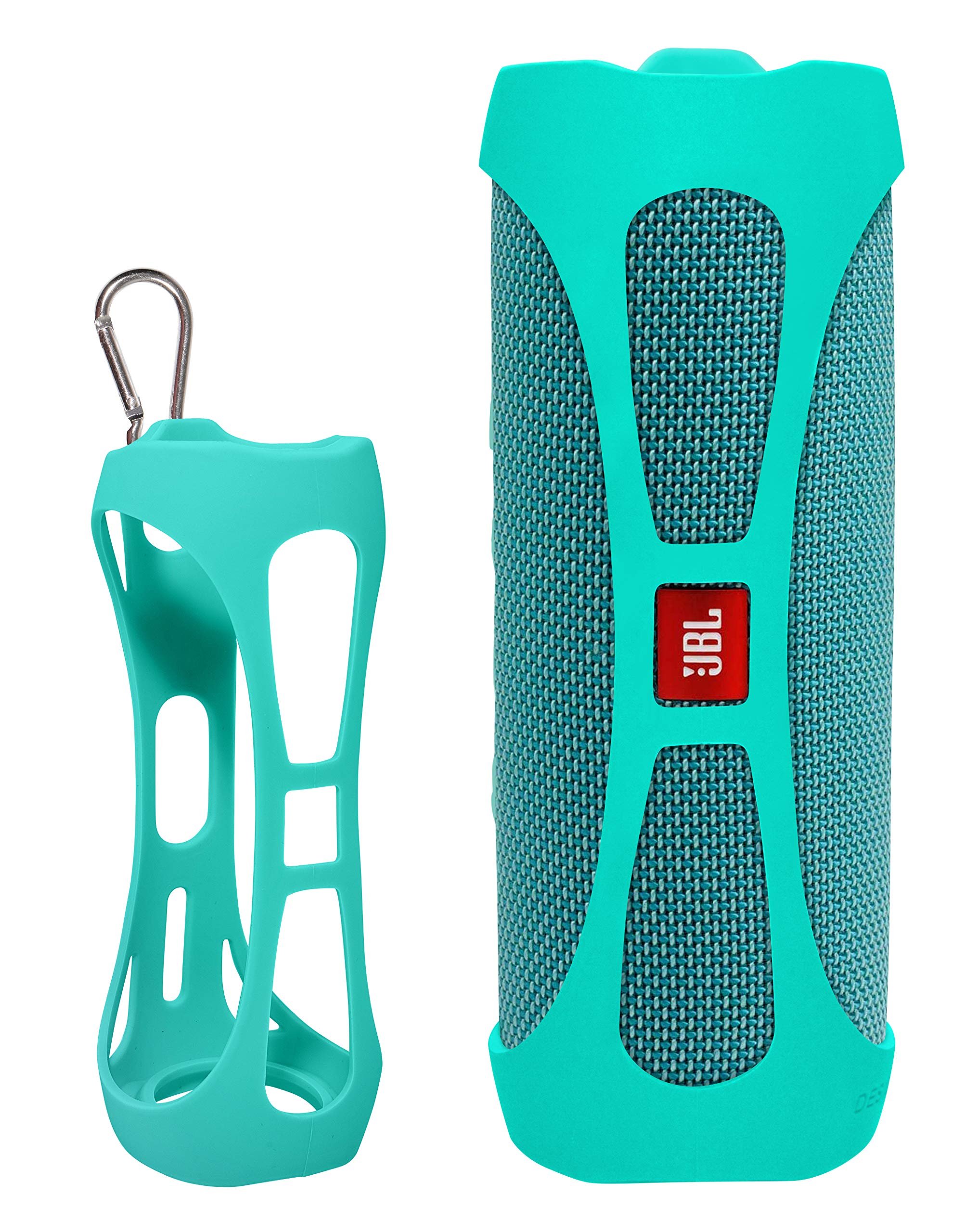 Silicone Cover Skin For Jbl Flip 5 Waterproof Portable Bluetooth Speaker, By Alltravel, Portable Full Protection Solution, Customized Skin With Color And Shape Matching, For Flip 5 Only (Mint Green)