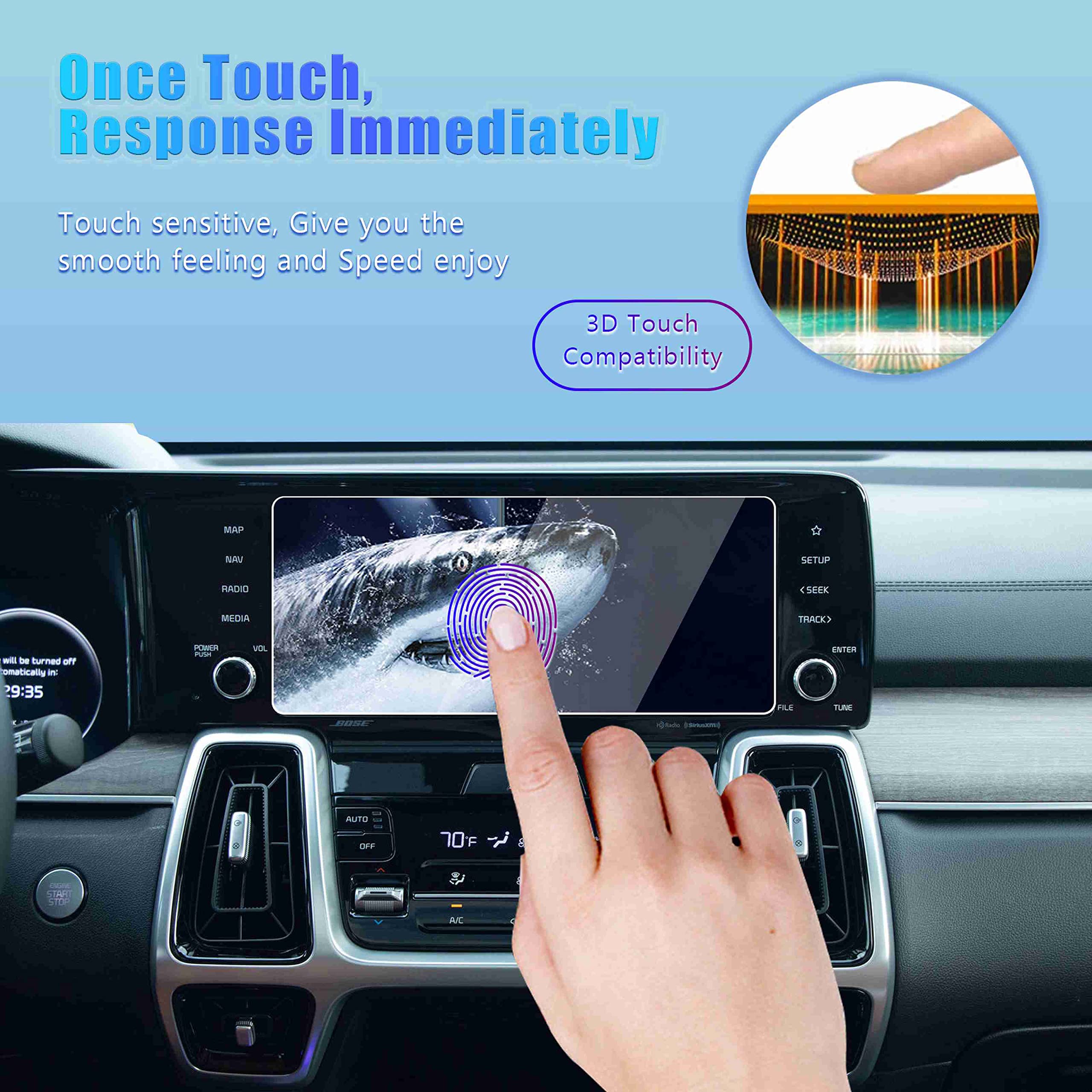 Gfjnfg For 2022 2024 Kia K5 /2021 2023 Kia Sorento Screen Protector 10.25 Inch 2022 2023 Screen Protector Kia K5 Sorento Accesso