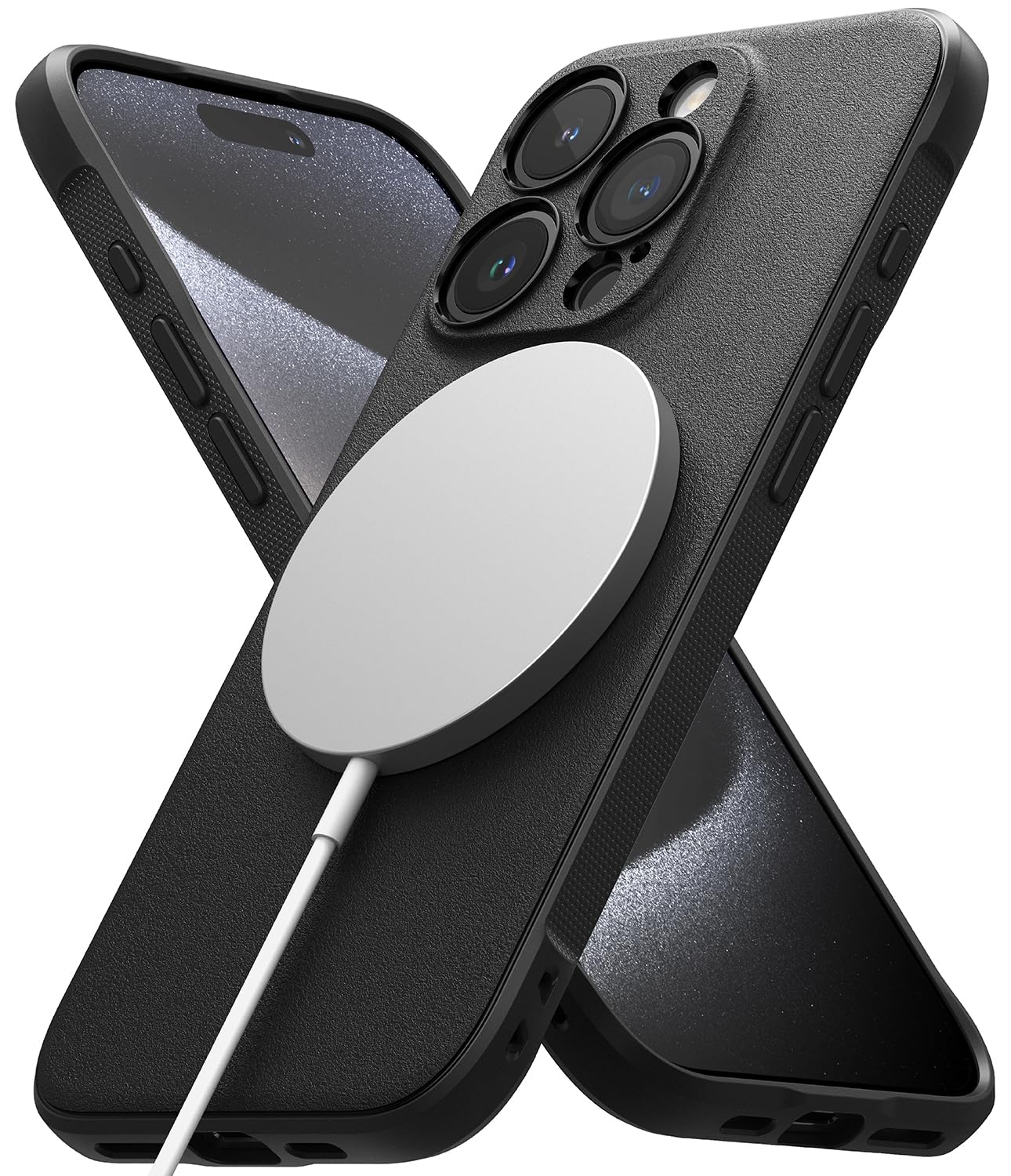 Ringke Onyx Compatible With Magsafe] Designed For Iphone 15 Pro Max Case, Prevents Oily Smudges Feels Good In The Hand Non Slip