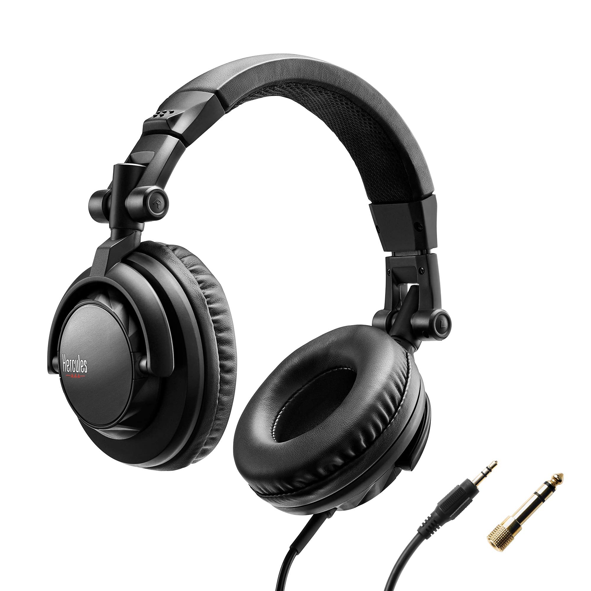 Hercules Hdp Dj45: Closed Back Headphones For Djs. Foldable, With Pivoting Earpieces And A 6.6 Foot/2 Meter Cable