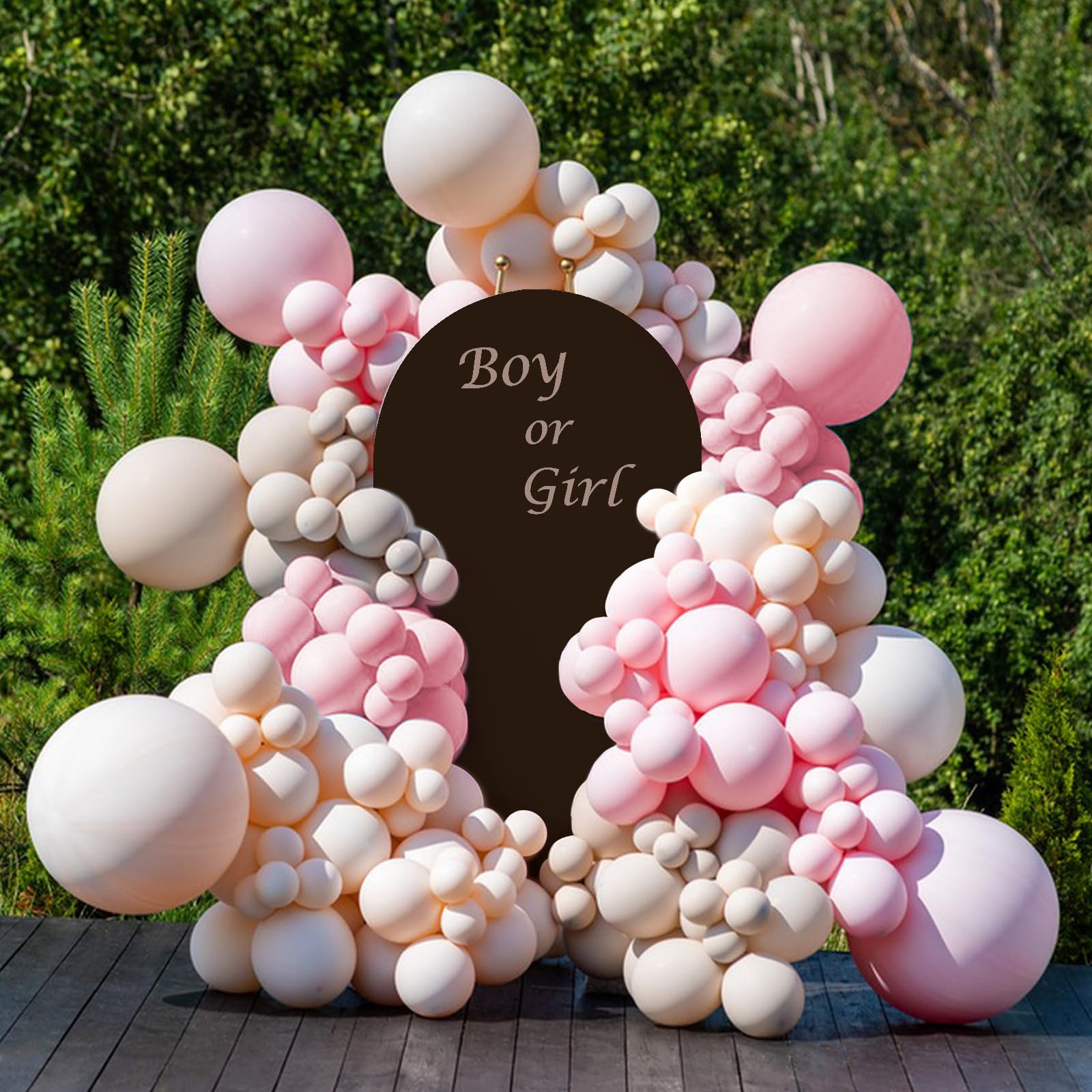 Babenest 5Ft Brown Wedding Arch Cover, Spandex Fitted Arch Backdrop Cover For Photography, Round Top Chiara Stand Cover For Part