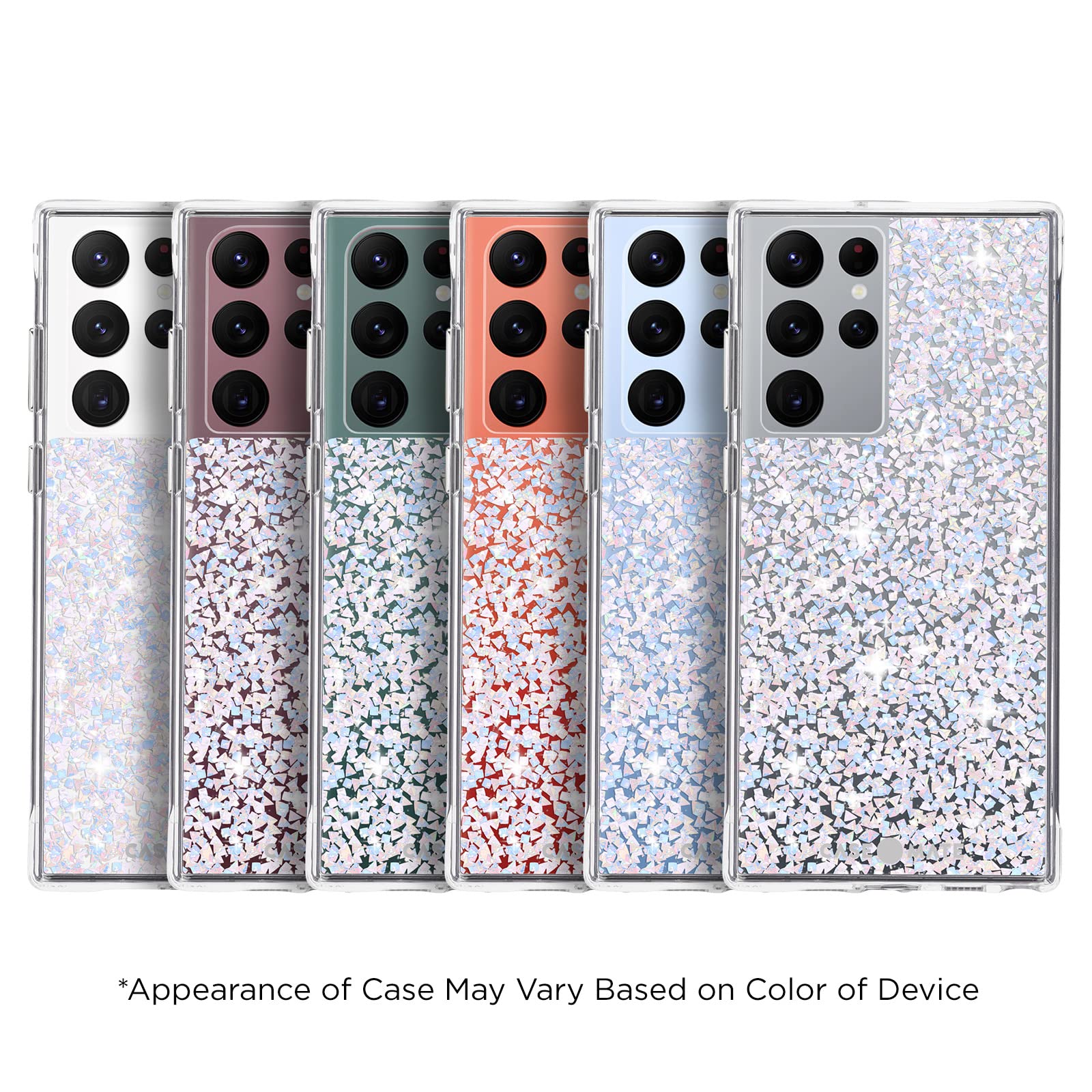 Case Mate   Twinkle   Case For Samsung Galaxy S22 Ultra   Reflective Foil Elements   10 Ft Drop Protection   6.8 Inch   Stardust