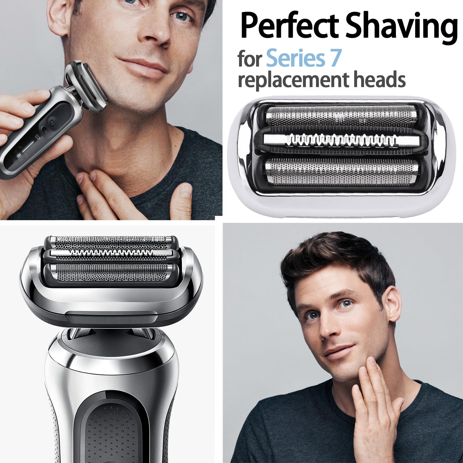 S7 73S Shaving Replacement Head For Braun S7 Eletric Shavers (New Gens), Compatible With Braun 7020S, 7025S, 7027Cs, 7071Cc, 707