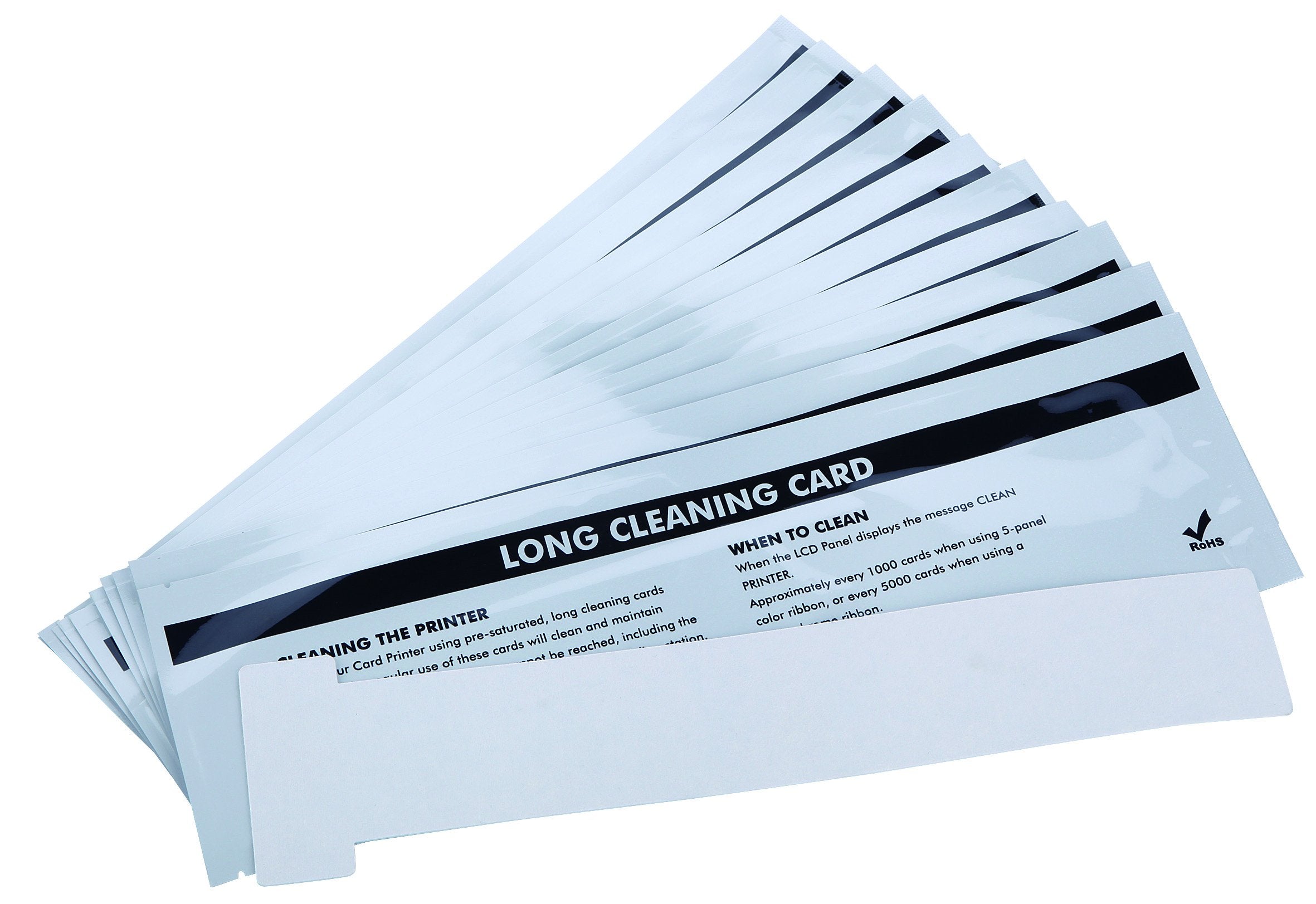 Cleanmo Cleaning Card Kit For Badgy 200/100 Id Card Printer, A Set Of 10 Cards,Daily Maintenance With Cleaning Kit To Keep Print