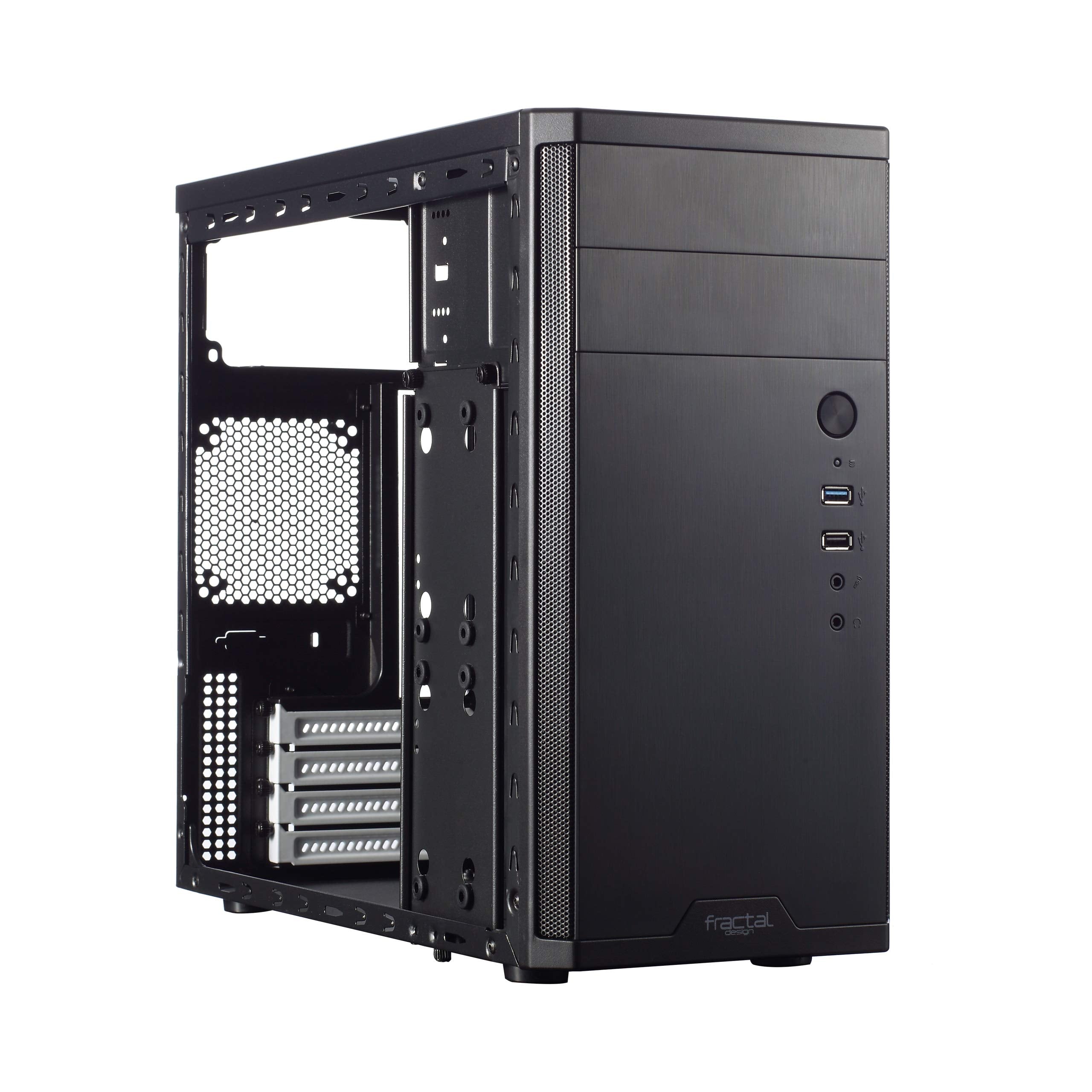 Fractal Design Core 1100   Mini Tower Computer Case   Matx   High Airflow And Cooling   1X 120Mm Silent Fan Included   Brushed A
