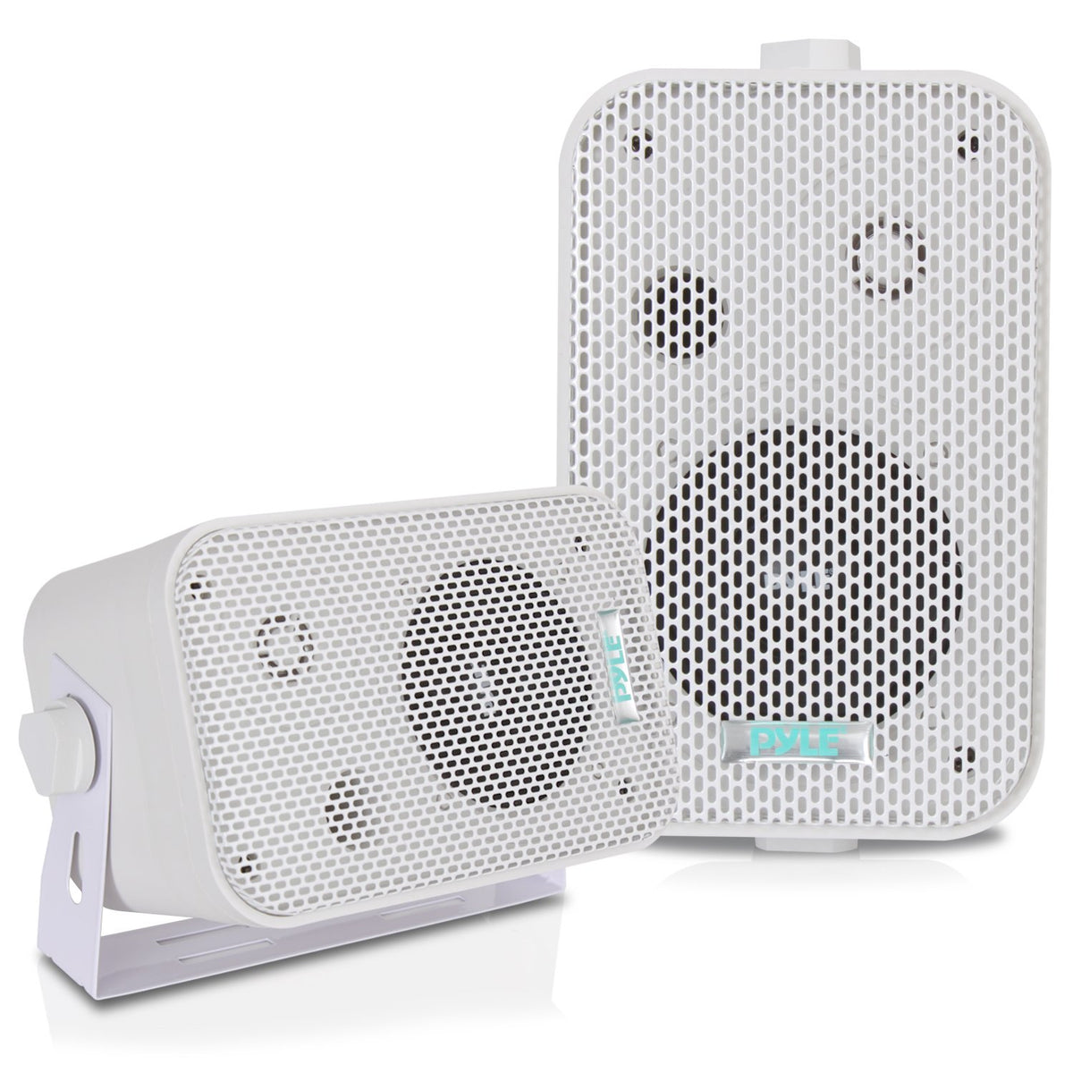 Pyle Home Dual Waterproof Outdoor Speaker System   3.5 Inch Pair Of Weatherproof Wall,Ceiling Mounted Speakers Heavy Duty Grill,