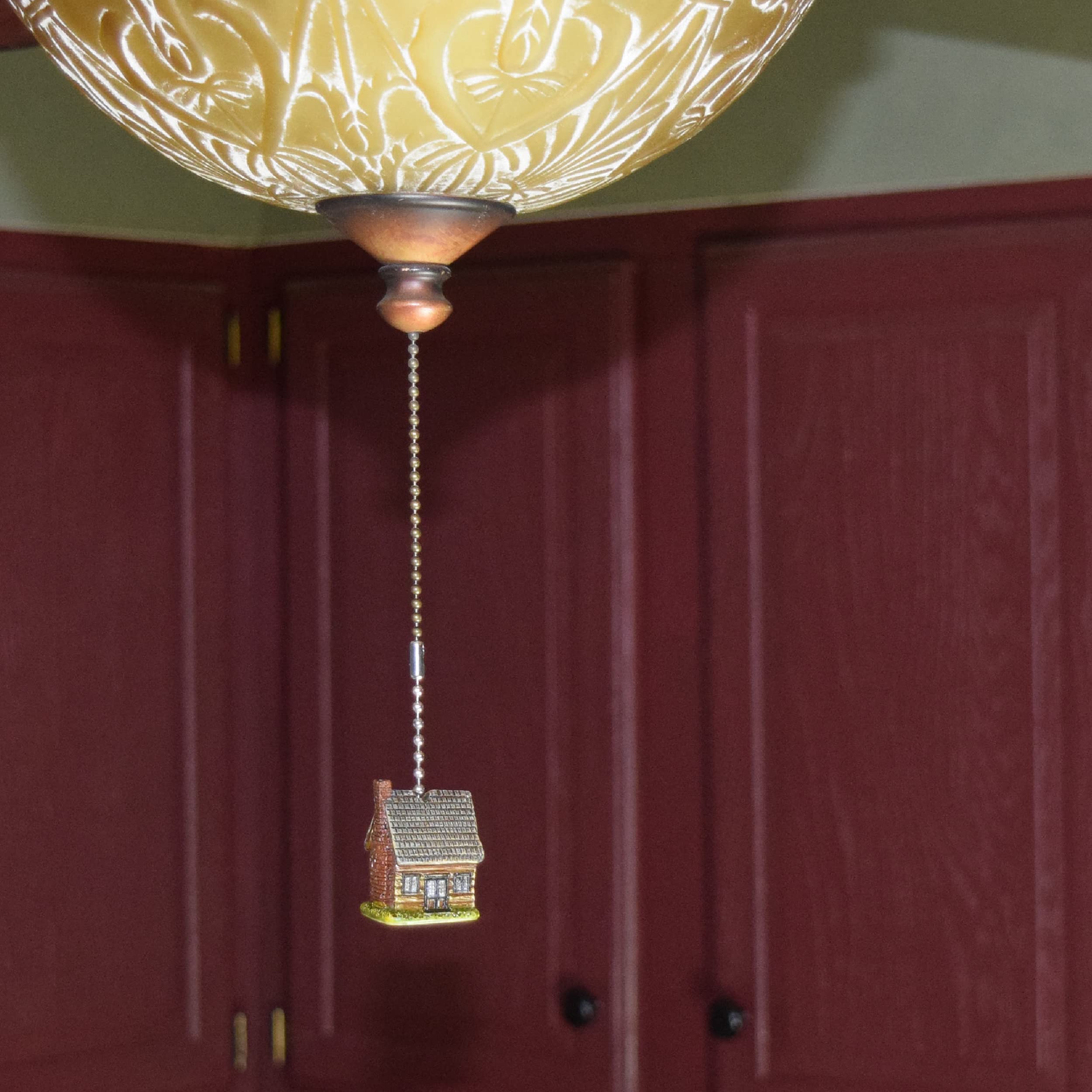 Rivers Edge Products 12'' Ceiling Fan Pull Chain Extender, Pull String Extension For Light Fixture, Decorative Nature Ornament,