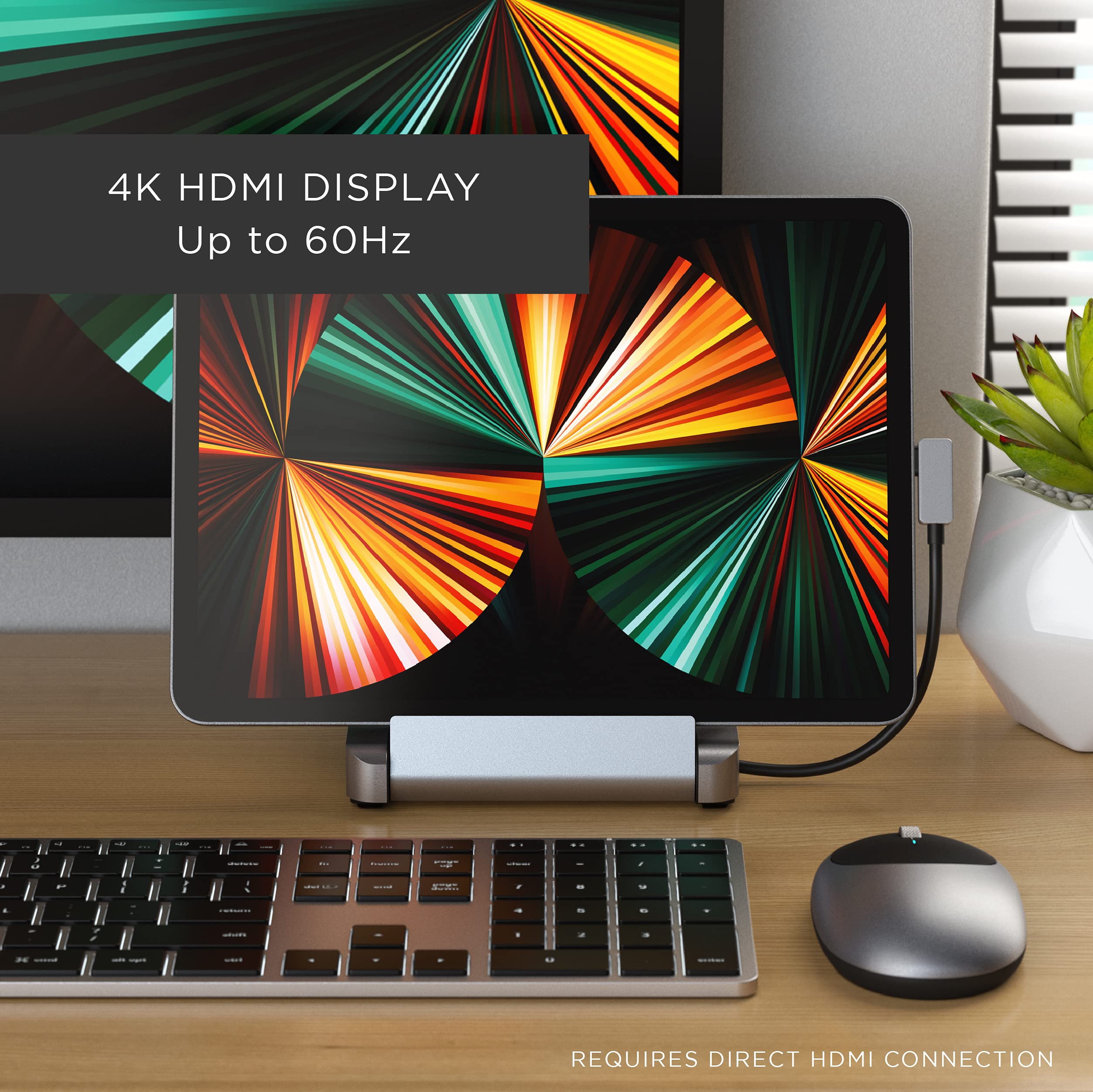 Satechi Usb C Hub   Ipad Pro Usb C Hub   Aluminum Stand & Hub � 6 In 1 Ipad Dock Foldable Stand � Ipad Docking Station  Ipad Hub For M2, M1 Ipad Pro/Ipad Air, Ipad Mini 6 Gen