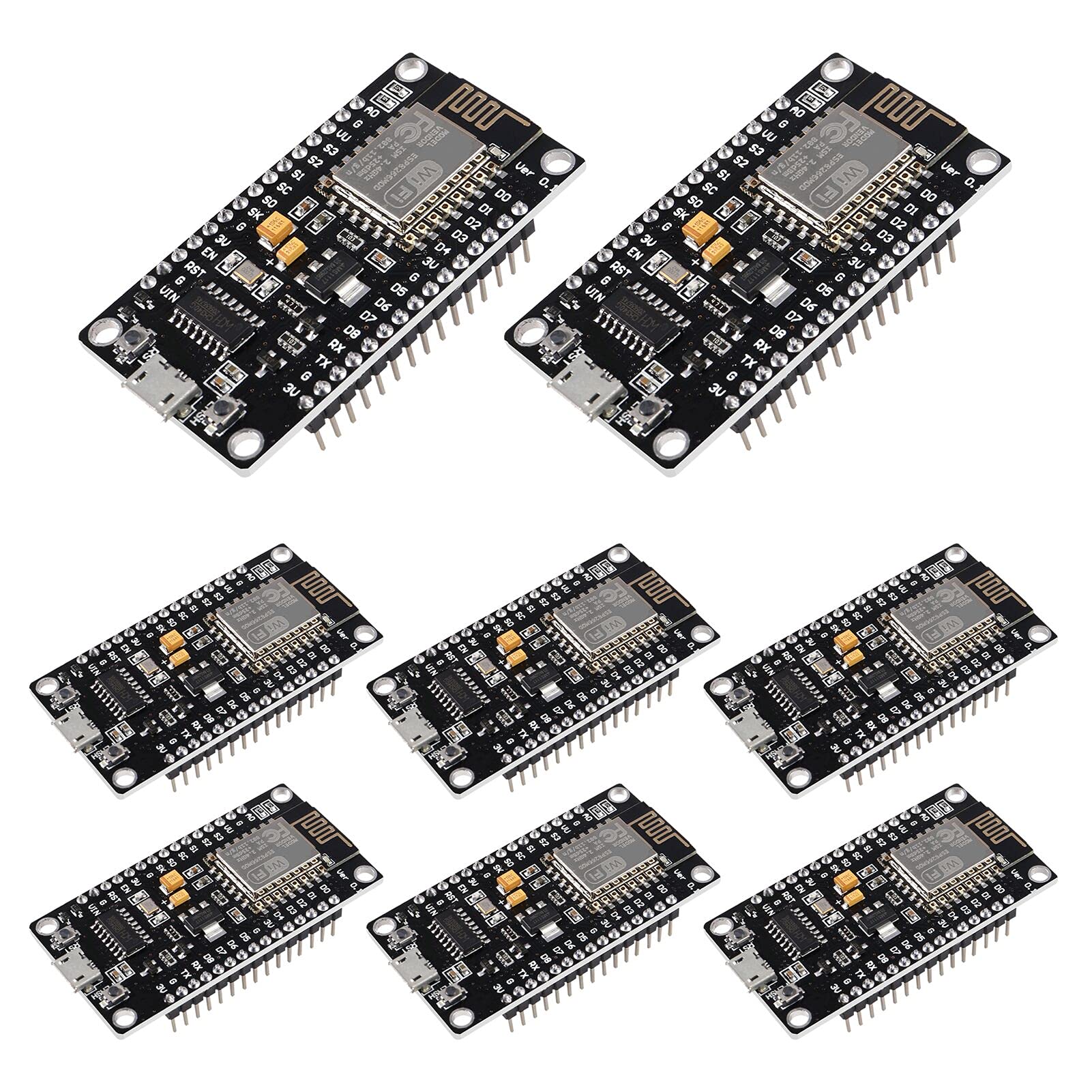 Aceirmc 8Pcs Esp8266 Esp 12E Serial Wireless Module Ch340 Nodemcu V3 Lua Wifi Internet Of Things New Version Development Board C