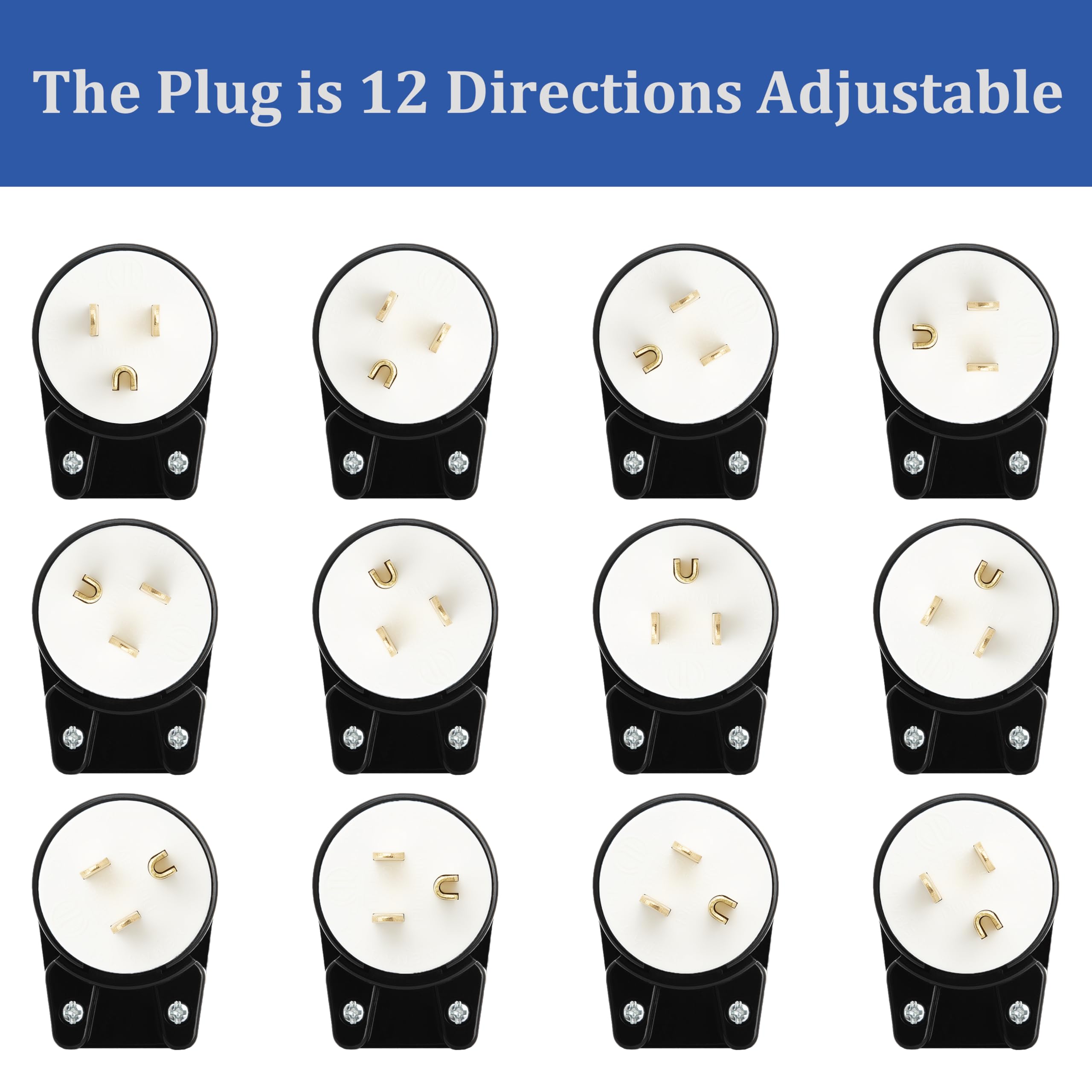 Etl Listed 90 Degree Usa Canada Male Plug Nema 5 15P 3 Pole Angle Diy Plug, 15A 125V Usa 3Pin Right Angle Ac Plug, Nema 5 15P An