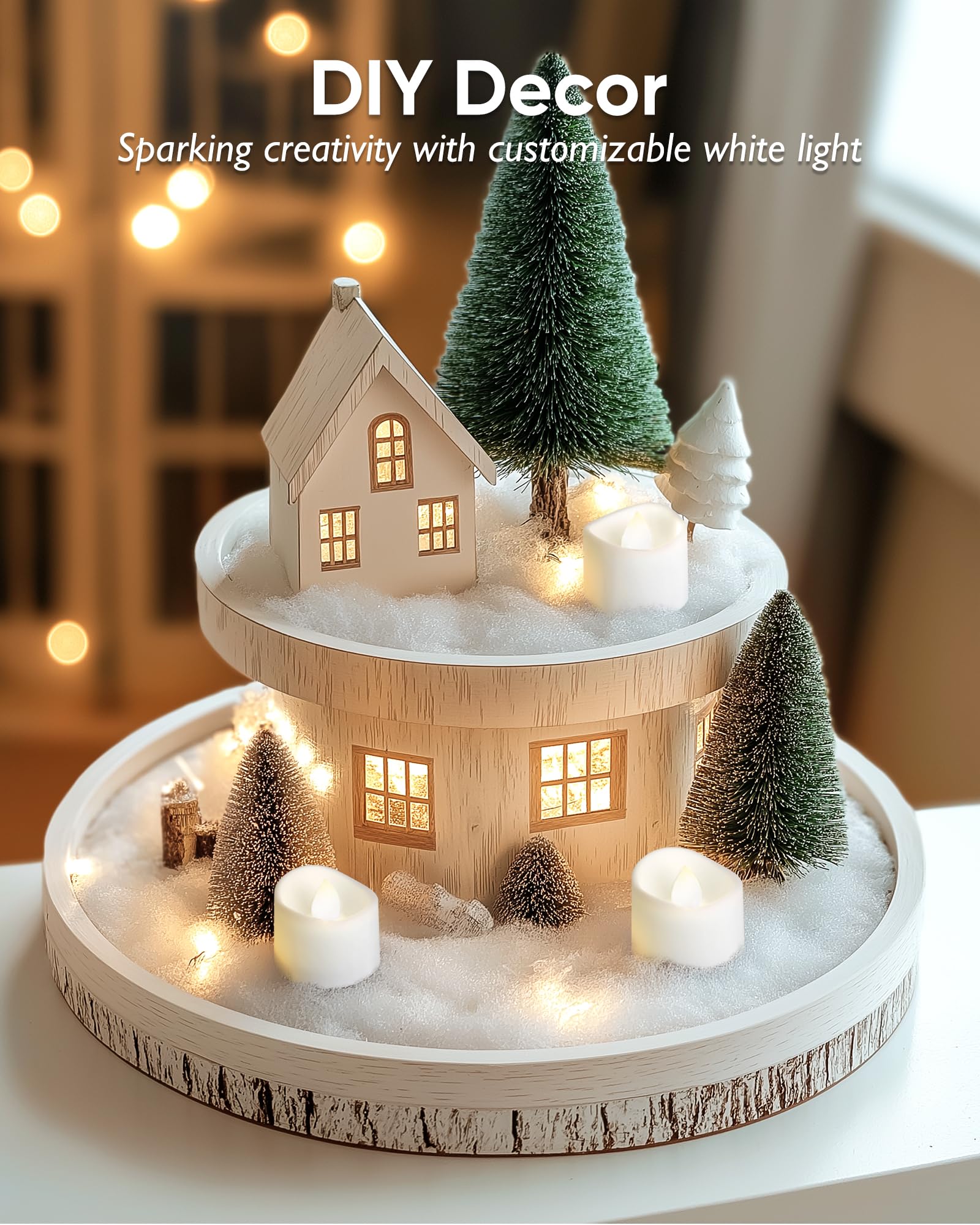 Homemory Timer Tea Lights Candles Battery Operated Candles With 6H Timer, Auto On Daily, Flameless Led Tealight Votive Candles F