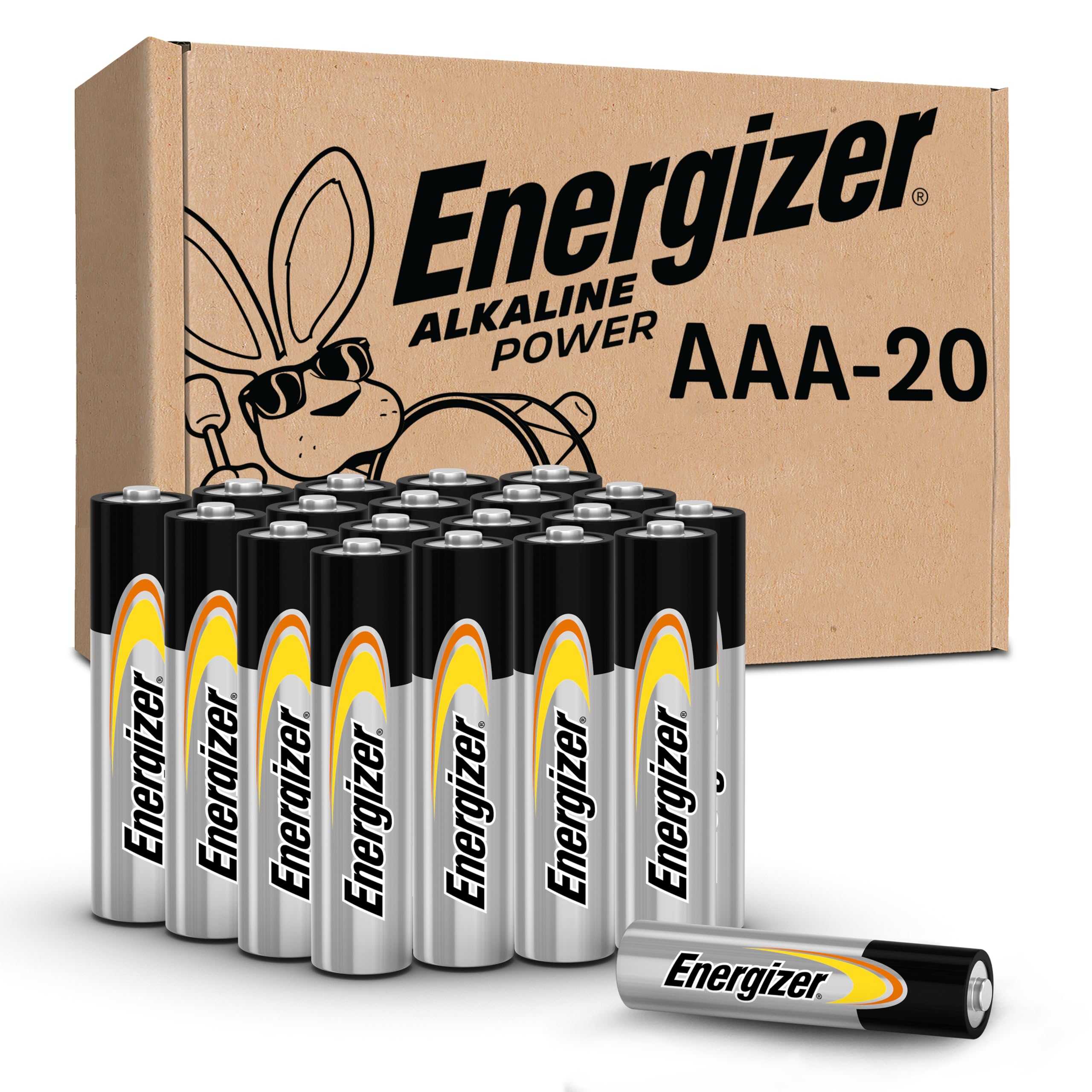 Energizer Alkaline Power Aaa Batteries (20 Pack), Long Lasting Triple A Batteries