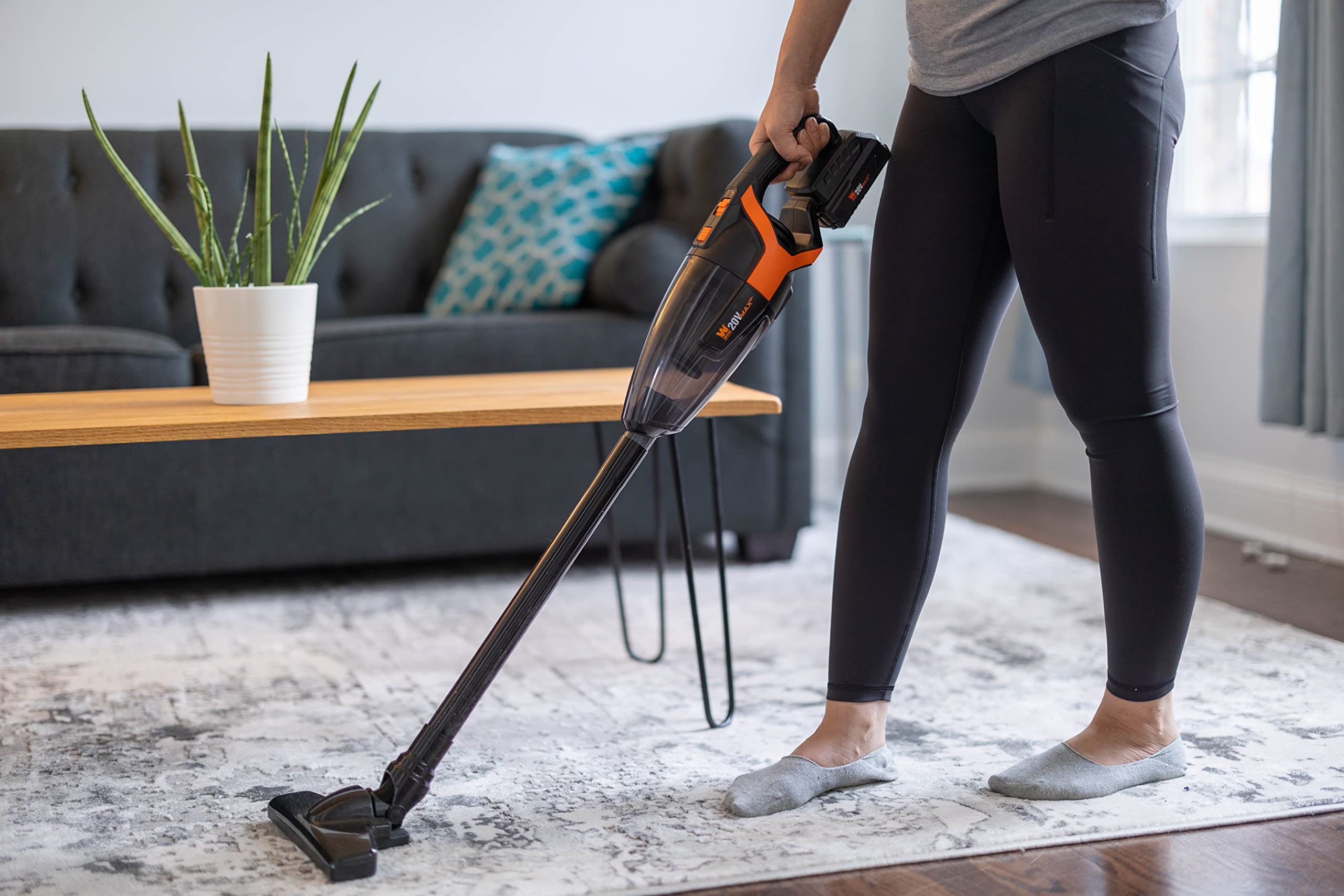 Wen 20V Max Cordless Handheld Vacuum Cleaner Kit With 2.0 Ah Lithium Ion Battery And Charger, Black