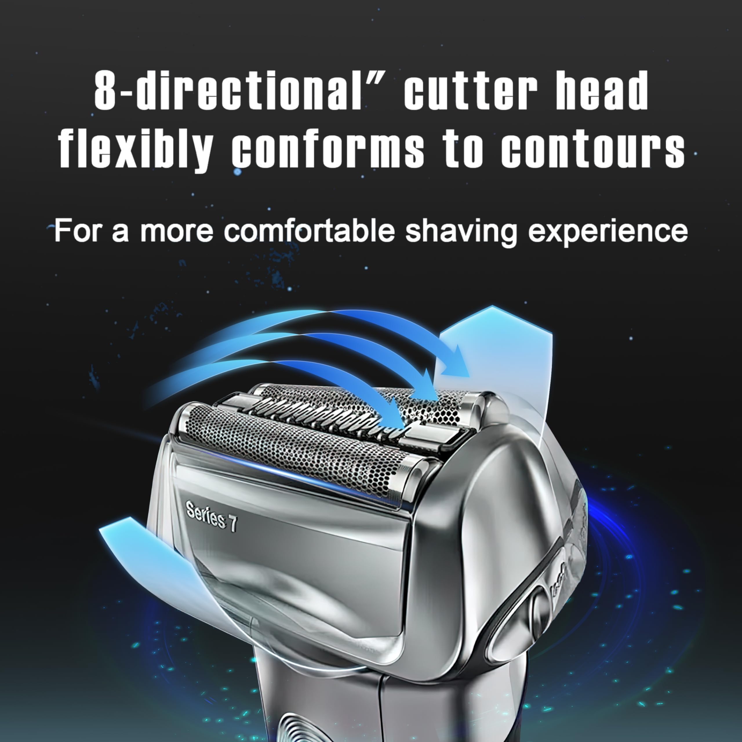 Replacement Head Compatible With Braun Electric Foil Shaver,70S Series 7, Compatible With Braun Series 7 790Cc 760Cc 750Cc 720 7