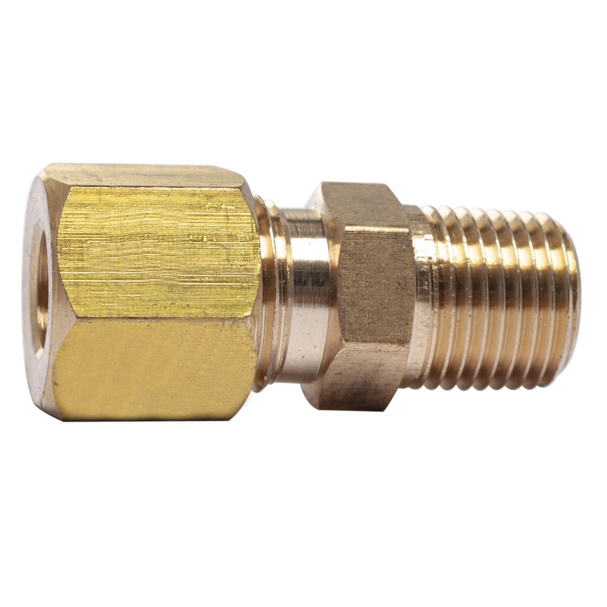 Ltwfitting Brass 1/4 Od X 1/8 Male Npt Compression Connector Fitting(Pack Of 5)