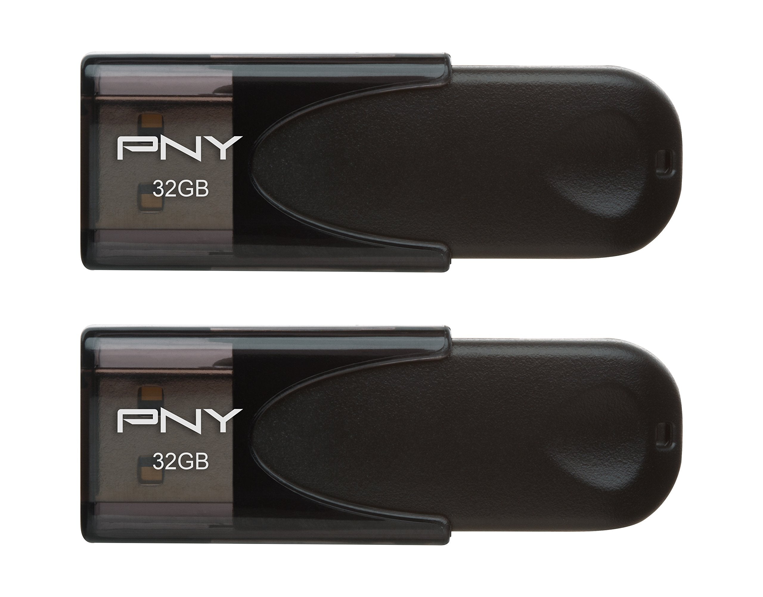 Pny 32Gb Attach   4 Usb 2.0 Flash Drive 2-Pack, Black