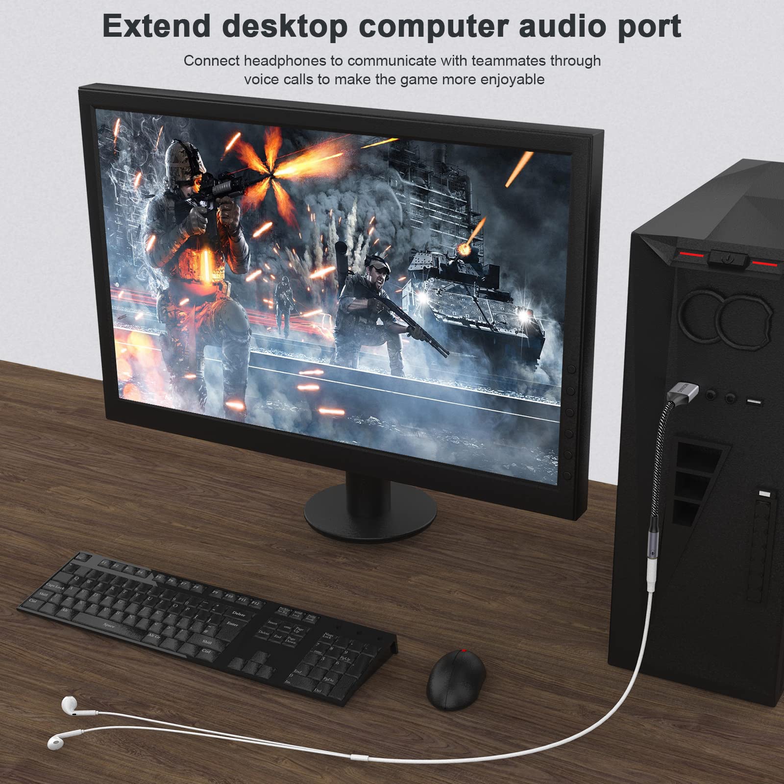 Moswag Usb To 3.5Mm Jack Audio Adapter,Usb To Aux Cable With Trrs 4 Pole Mic Supported Usb To Headphone Aux Adapter External Sou