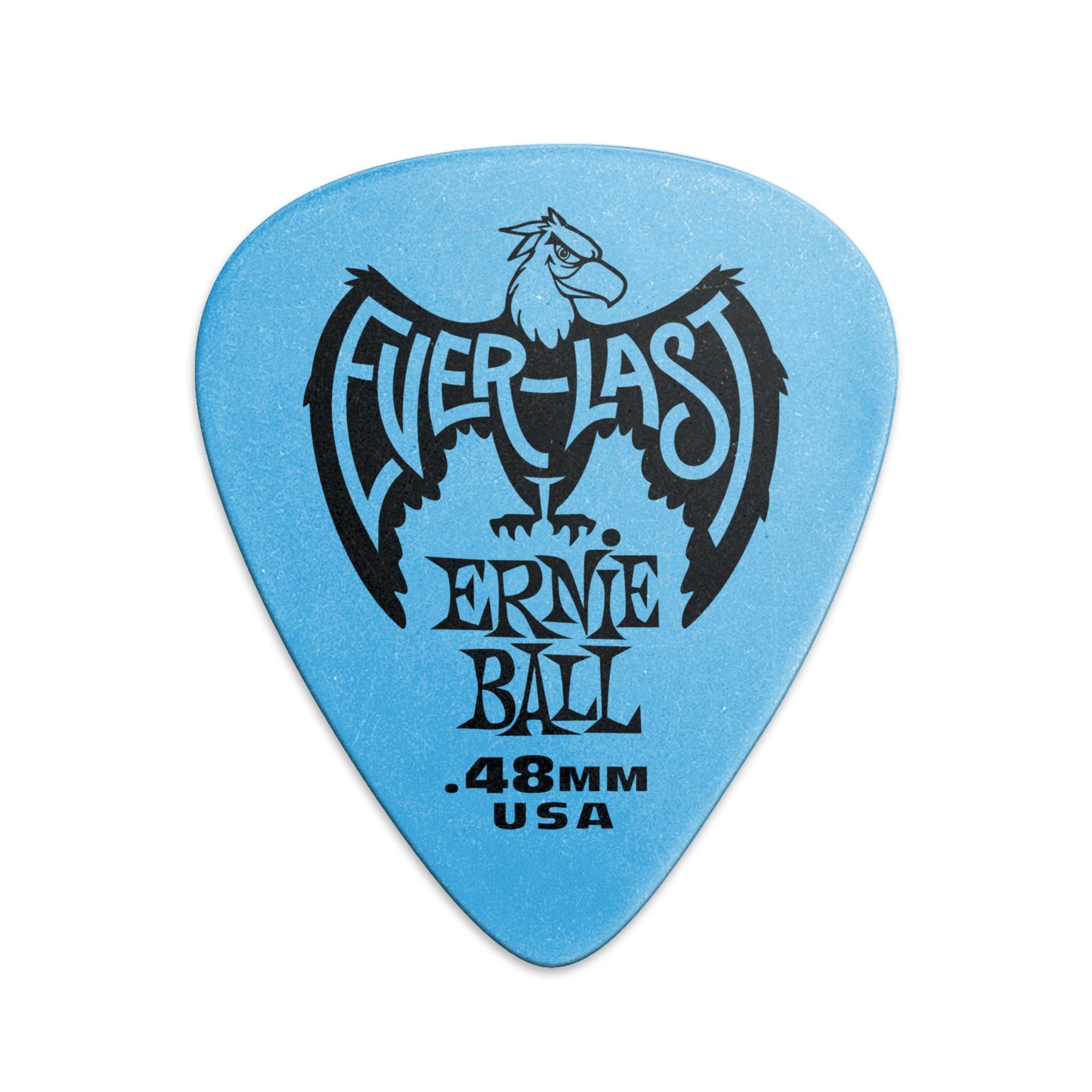 Ernie Ball Everlast Guitar Picks, Blue 48Mm, 12 Pack (P09181)