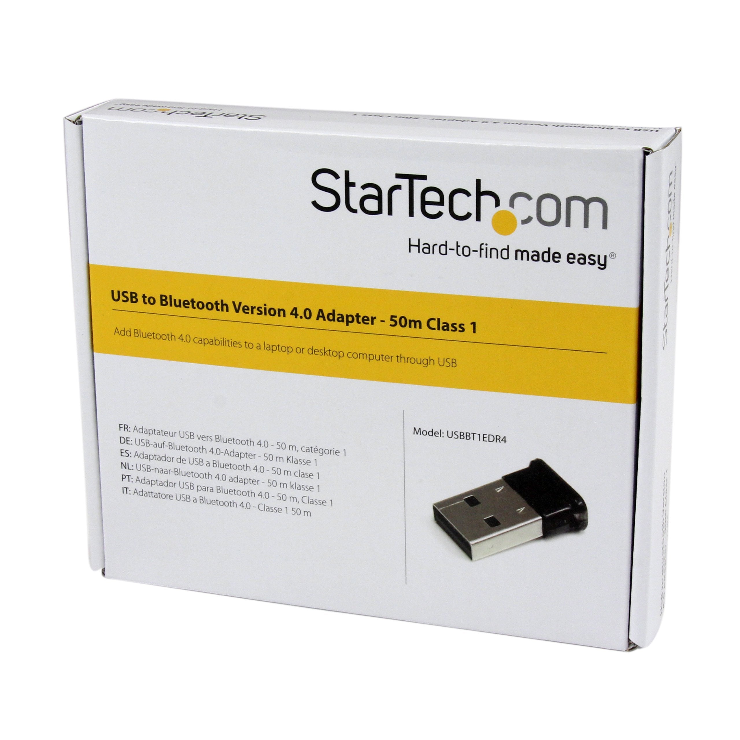 Startech.Com Bluetooth Adapter   Mini Bluetooth 4.0 Usb Adapter   50M/165Ft Wireless Bluetooth Dongle   Smart Ready Le+Edr (Usbb