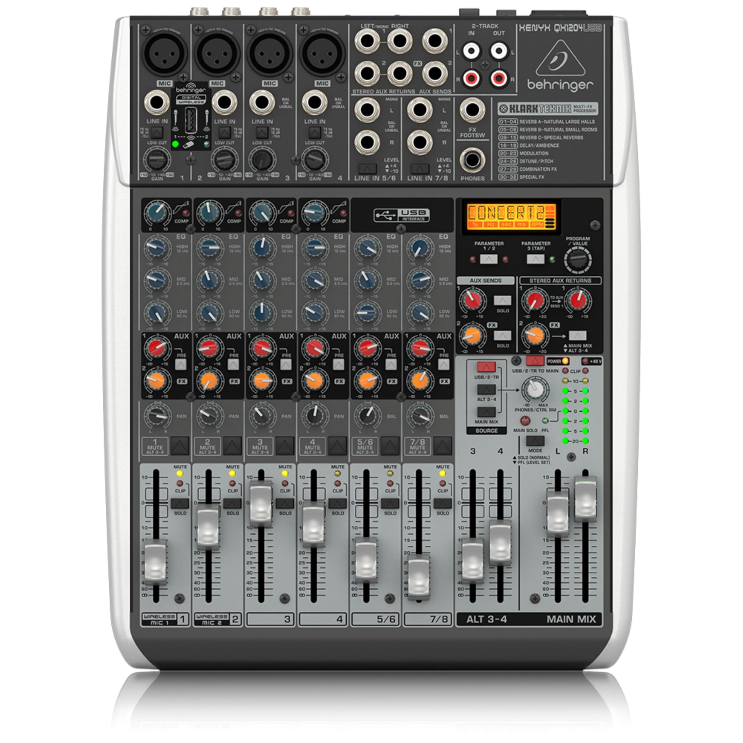 Behringer Xenyx Qx1204Usb Mixer With Usb And Effects