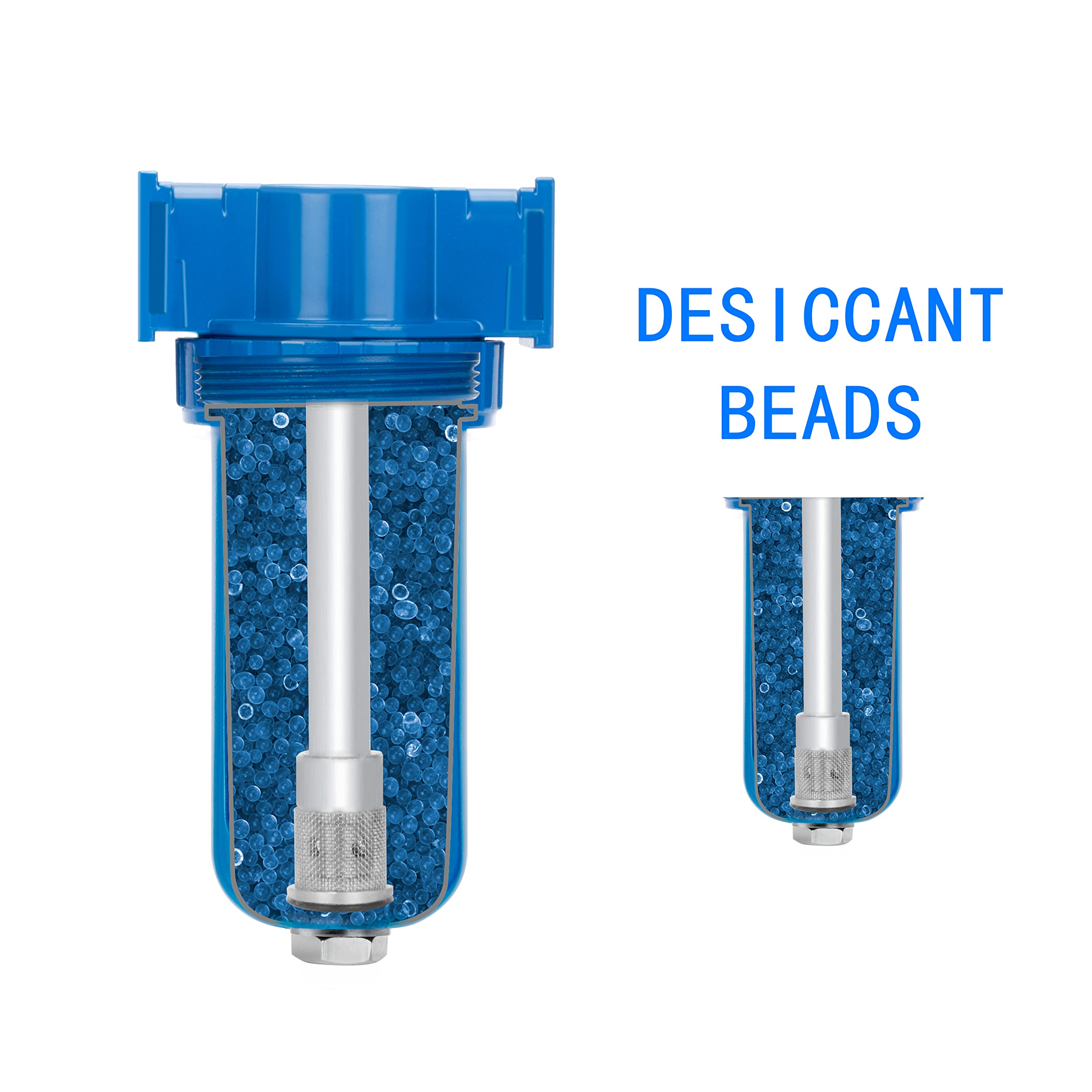 Nanpu Zinc Alloy Desiccant Dryer, Compressed Air In Line Filter, Moisture Water Separator, Poly Bowl (3/8'' Npt)