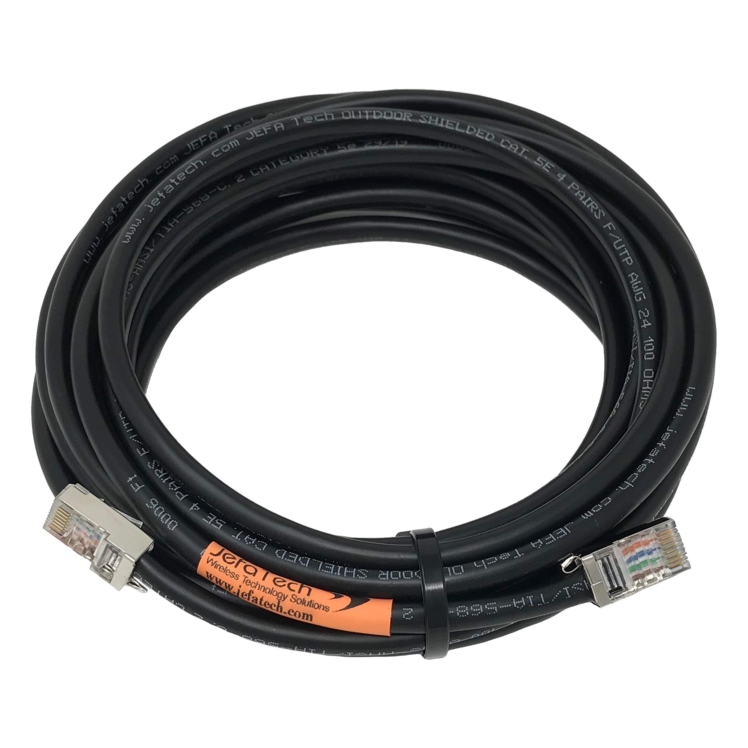 JEFA Tech Outdoor Shielded Cat5e Assembly - 50 Feet - TOUGHCable Connectors