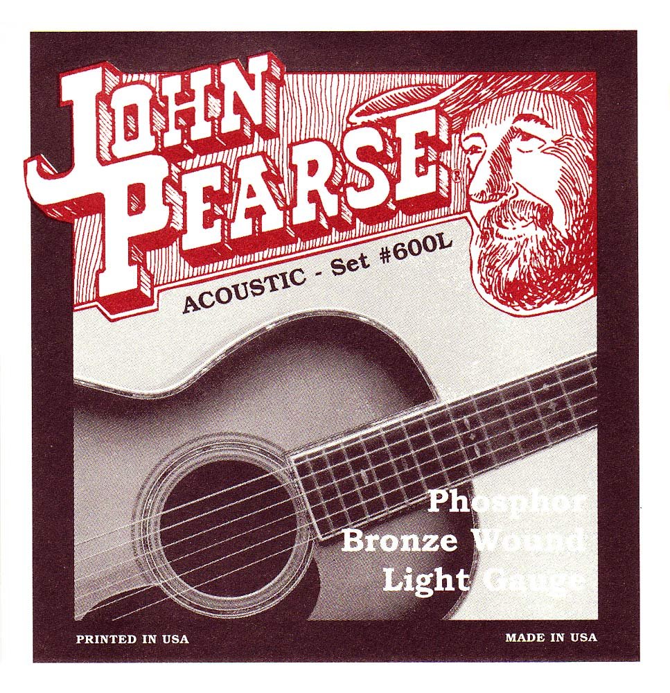John Pearse 600L Phosphor Bronze Acoustic Guitar Strings