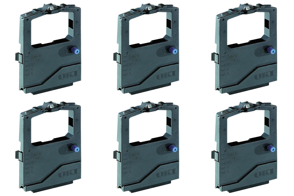 OKI 42377801 MICROLINE Self Inking Black Ribbon 6 Pack