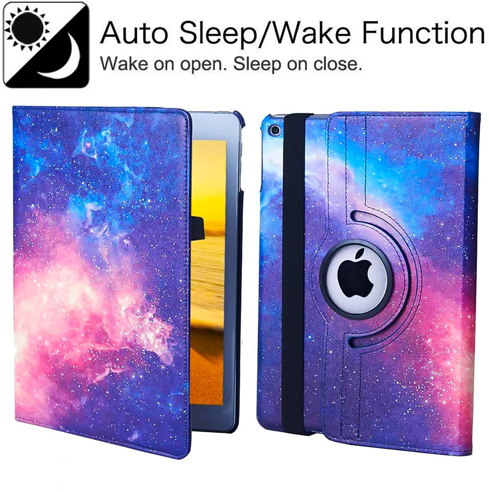 Hsxfl Rotating Case For Ipad 9Th/8Th/7Th Generation   360 Degree Protective Ipad Covers 10.2 Inch With Auto Sleep/Wake Function,