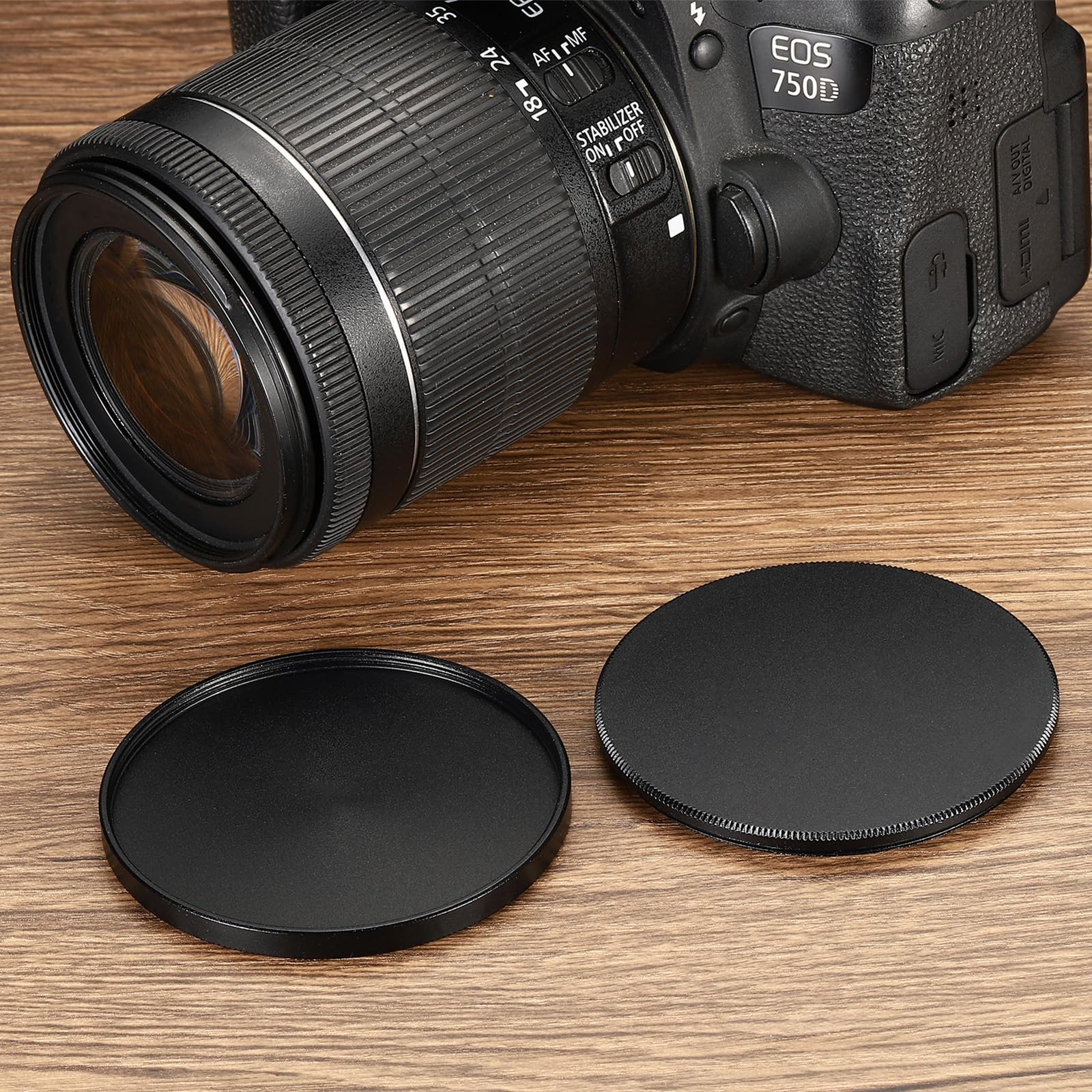 Patikil 46Mm Lens Cap, 2 Pack Camera Lens Cap Cover Universal Front Metal Lens Filter Stacks Cap Protective Case For 46Mm Camera