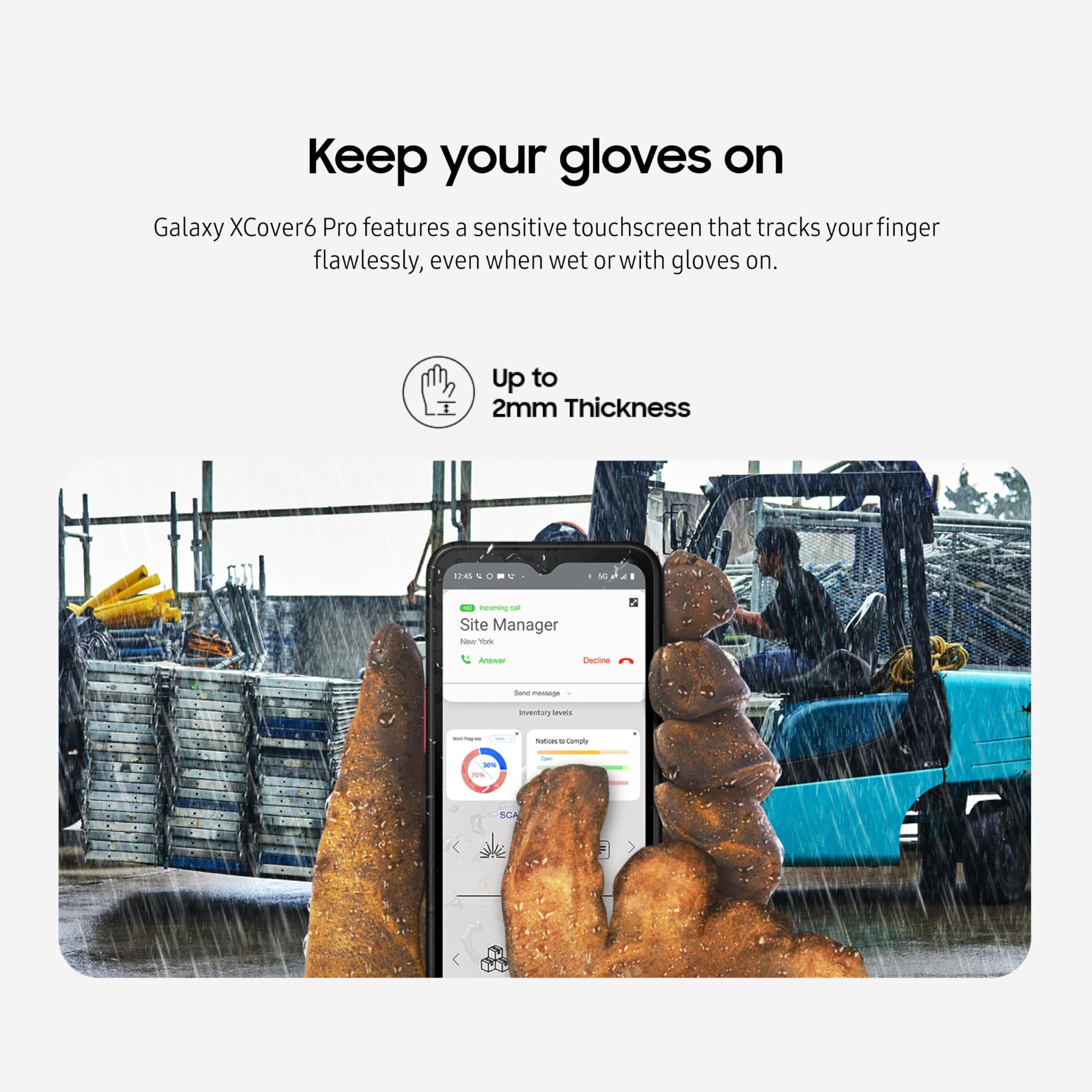 Samsung Electronics Galaxy 4G Lte Xcover Pro Rugged (Ip Rated) Unlocked| Dual Sim | Us Version (2022 Model) |64Gb | Black - Sm-G