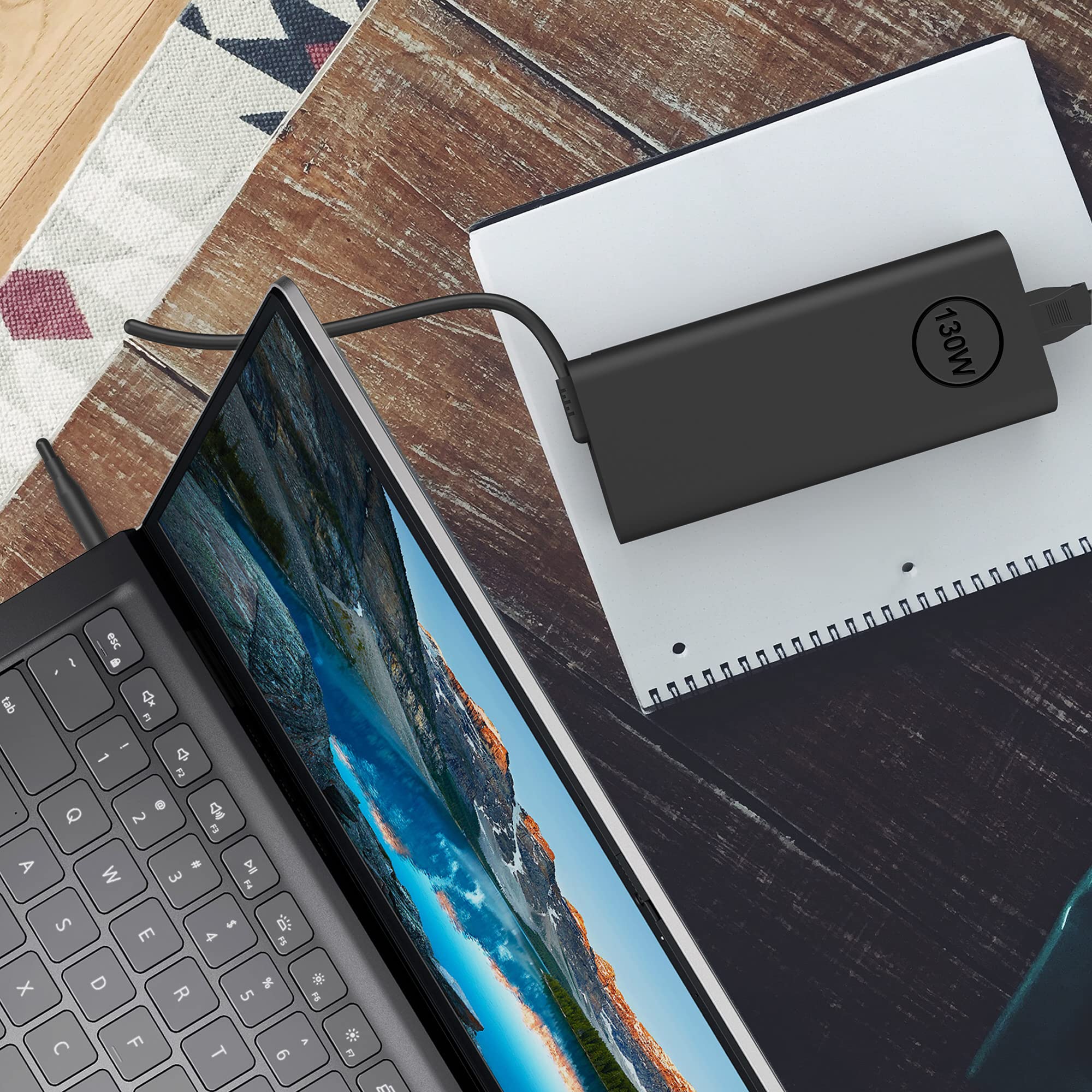 New 130W 4.5Mm Ac Adapter Laptop Charger Replacement For Dell Xps 15 9570 7590 9560 9550 Precision 5520 5540 5510 5530 M3800 M2800 Ha130Pm130 Da130Pm130 0V363H 06Tty6 0Rn7Nw Dell Xps Power Supply Cord