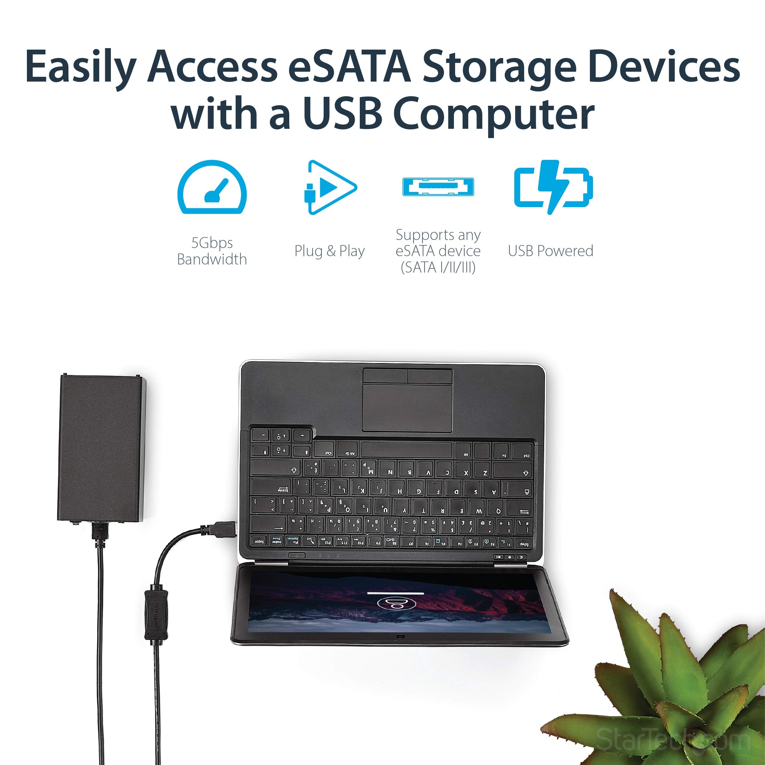 Startech.Com 3 Ft Usb 3.0 To Esata Adapter   6 Gbps Usb To Hdd/Ssd/Odd Converter   Hard Drive To Usb Cable (Usb3S2Esata3)