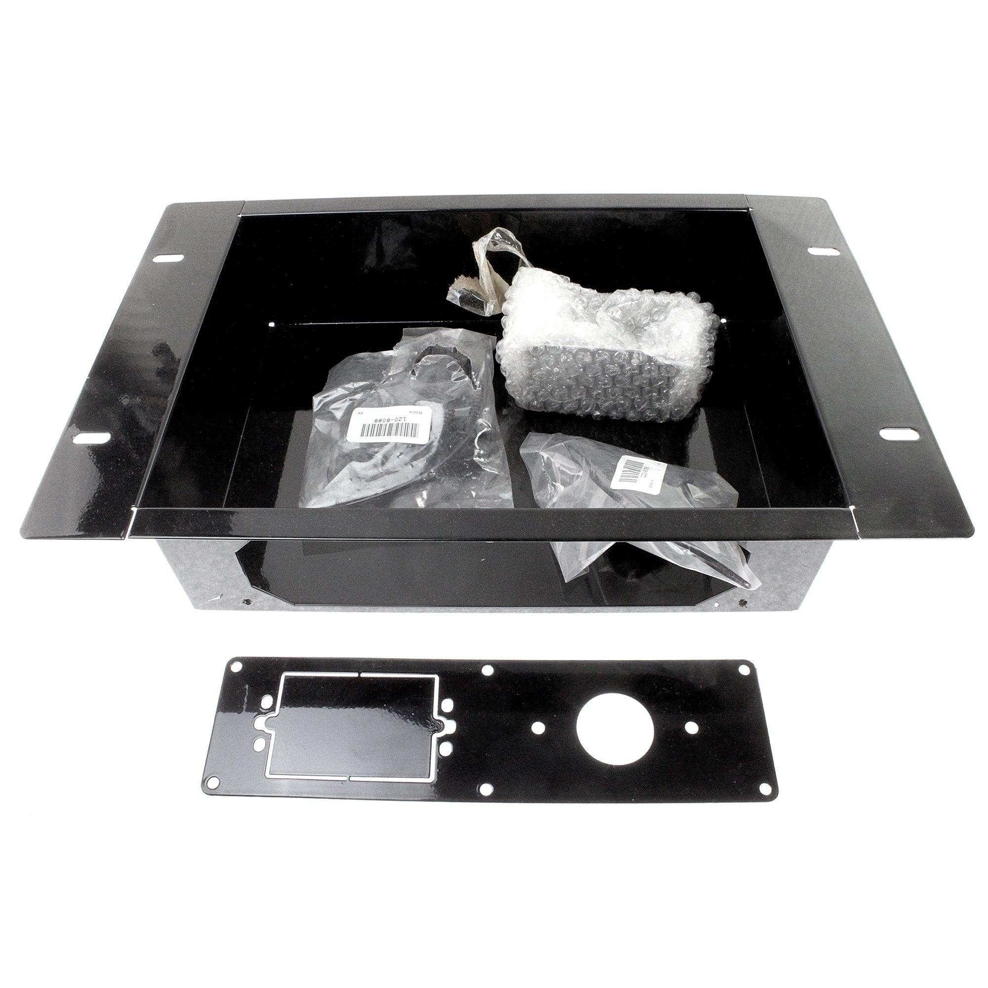 Peerless-AV Recessed Wall Mount Cable Management Box IBA2AC Gloss Black Cold-Rolled Steel