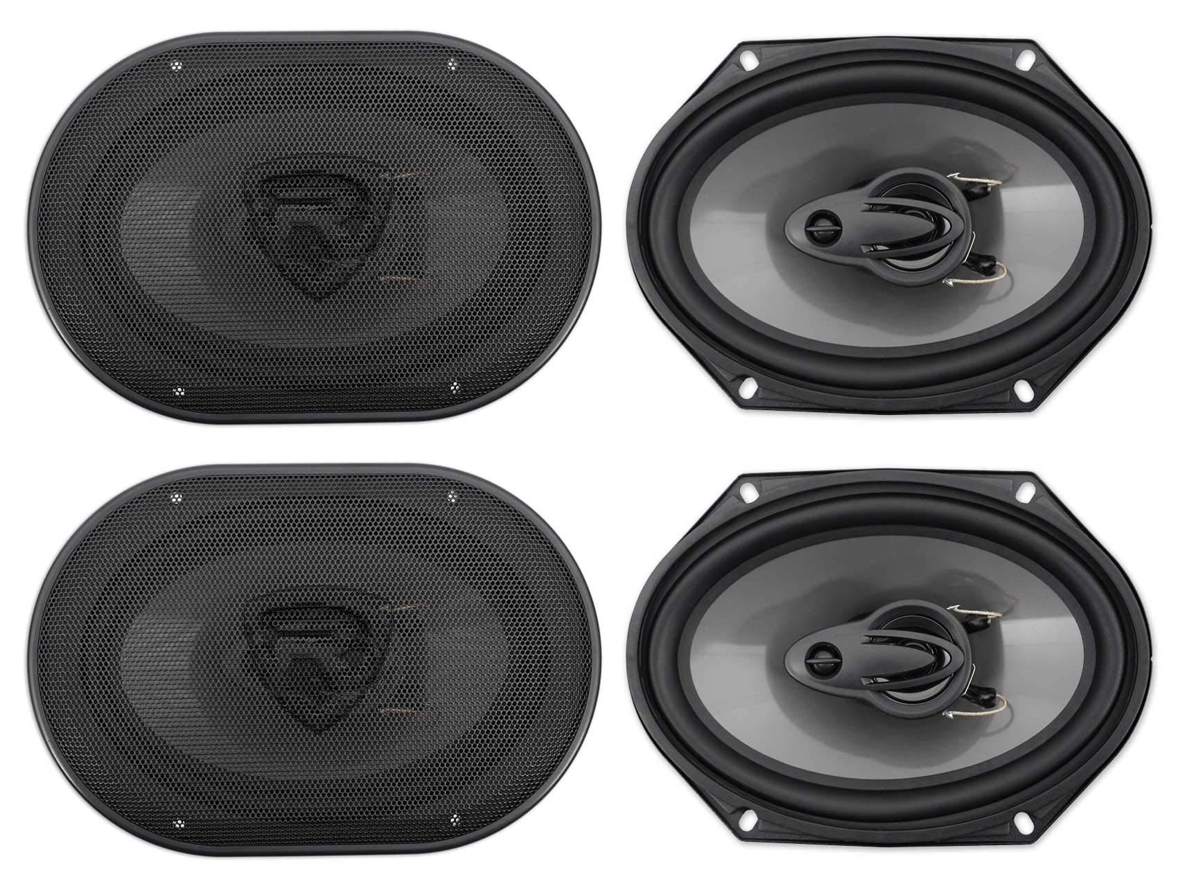 Rockville (4) Rv68.3A 6X8 3 Way Car Speakers 1800 Watts/340 Watts Rms Cea Rated