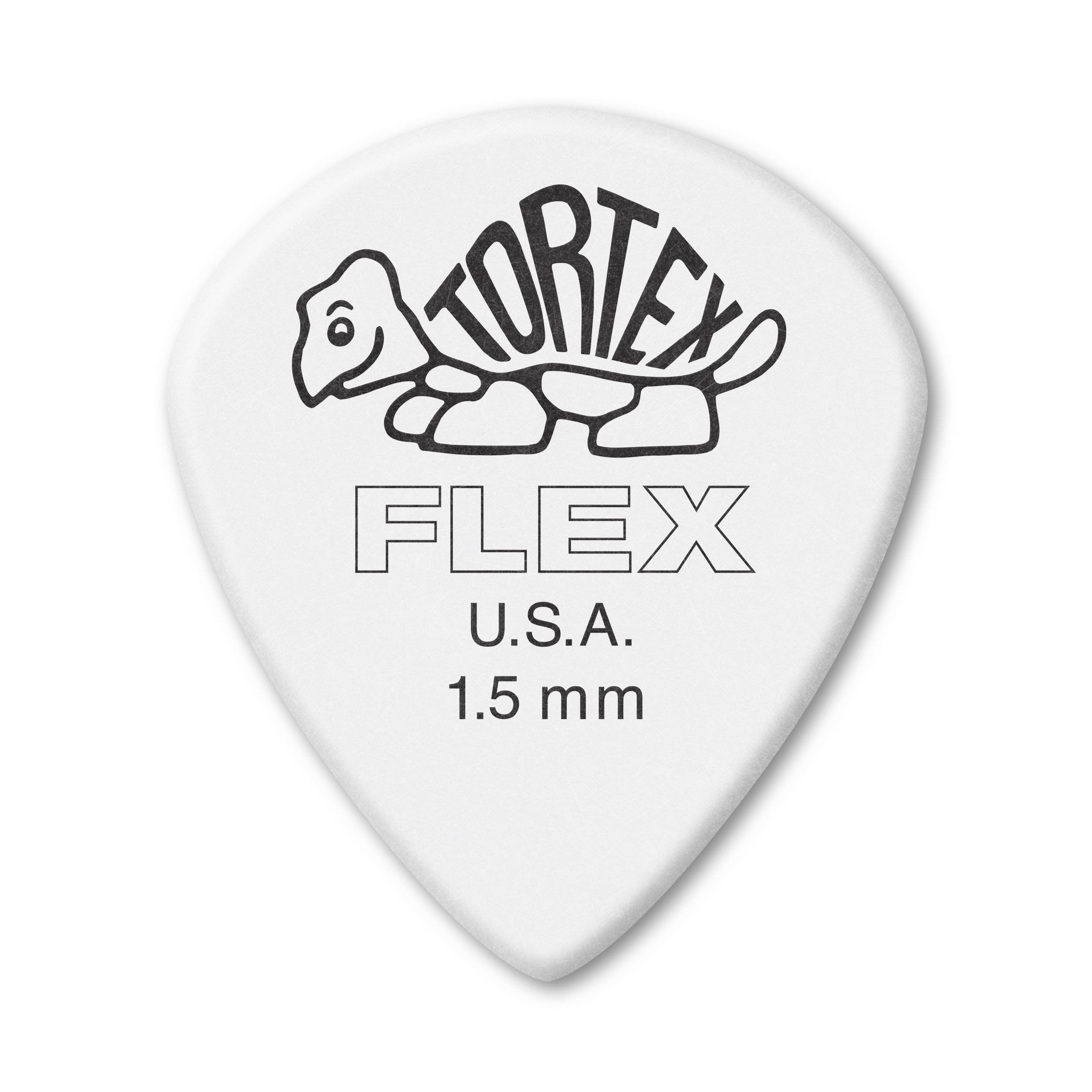 Jim Dunlop Tortex Flex Jazz Iii Xl 1.5Mm 12 Pack Guitar Picks (466P1.5)