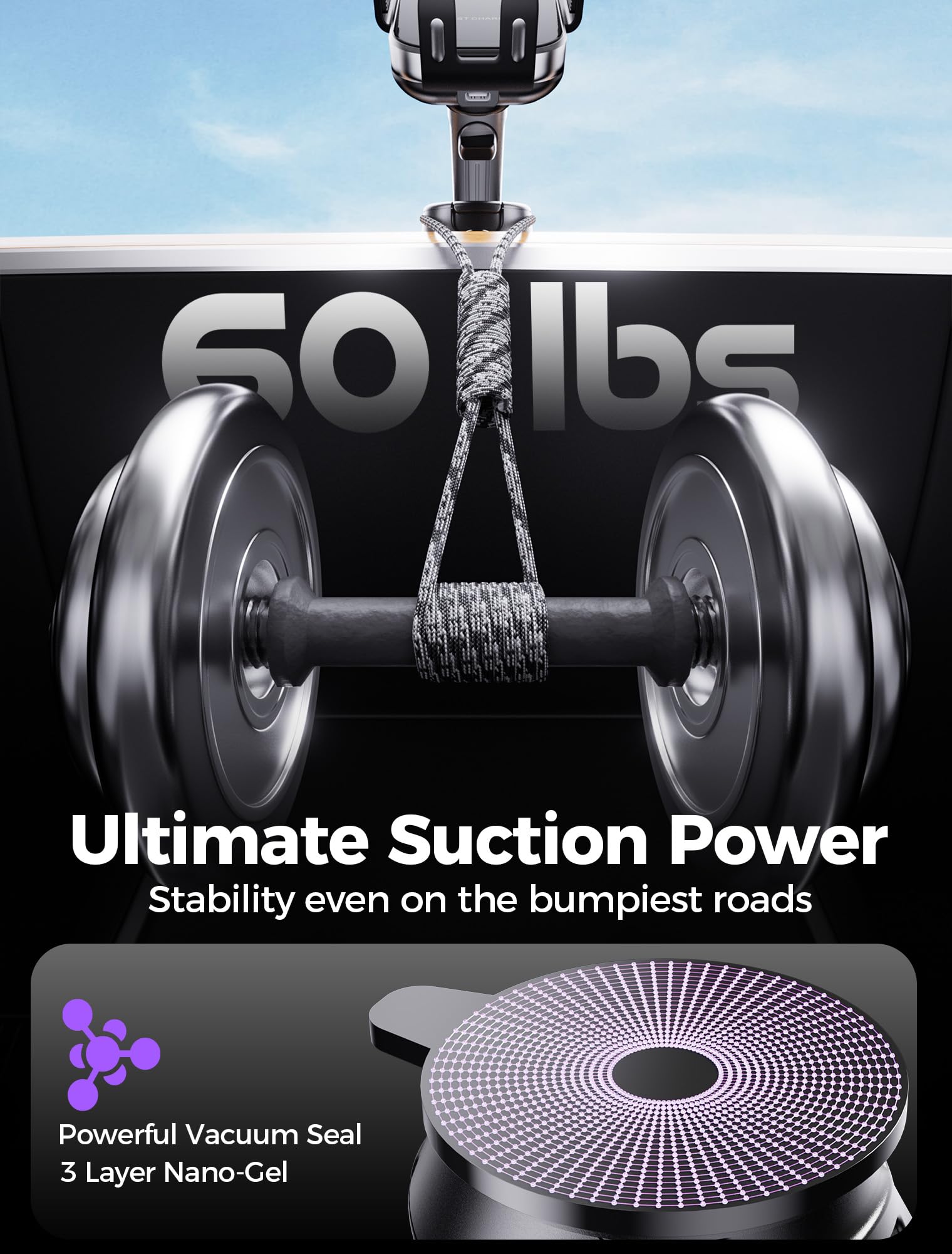 Wireless Car Charger, Gliship Ultra New Model 15W Fast Charging Auto Clamping Car Charger Holder Dashboard Windshield Air Vent P