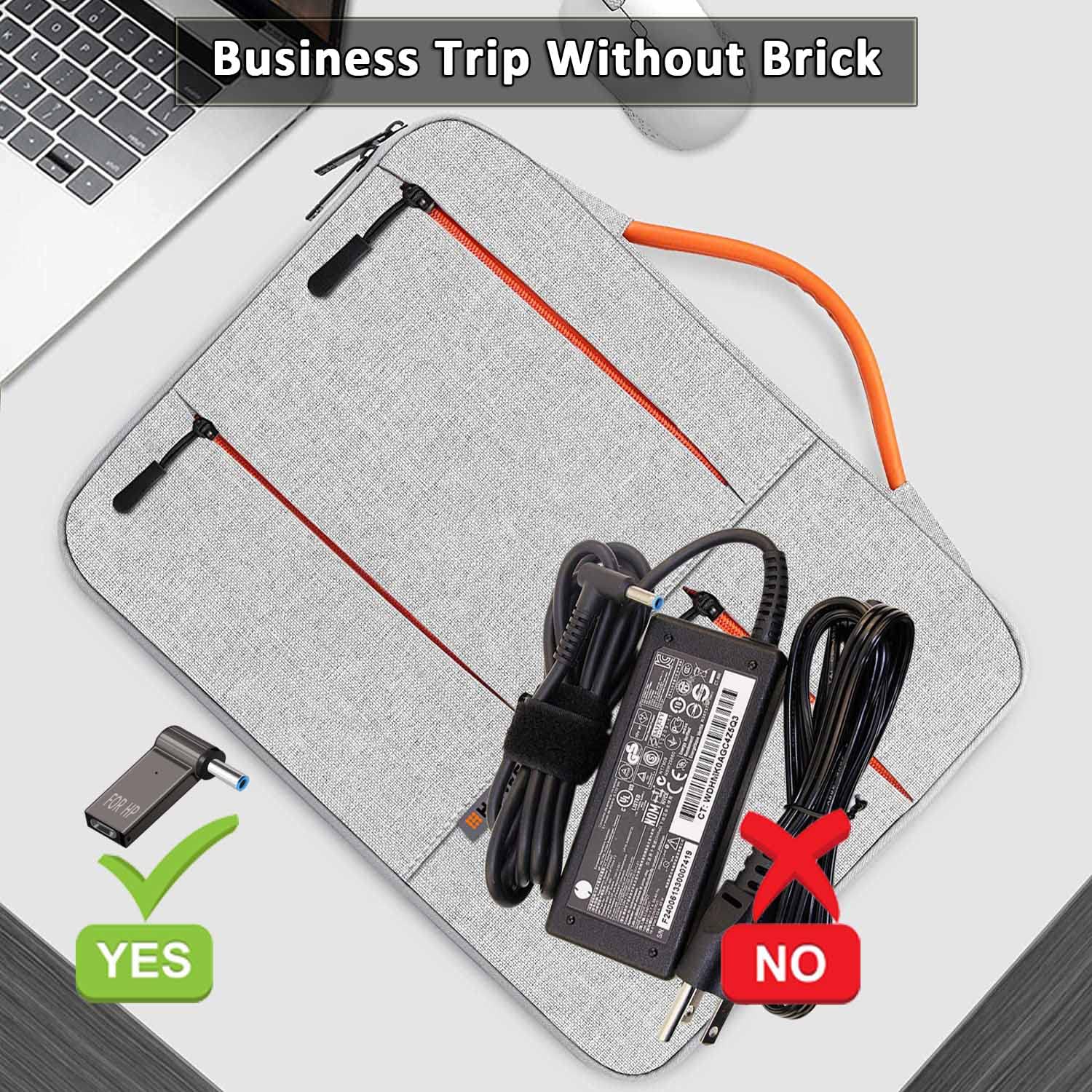 TASUMATO USB C to 4.5mm Laptop Charging Adapter - 100W PD Power Charger Connector - Black for HP Probook Elitebook ENVY 17 13 15