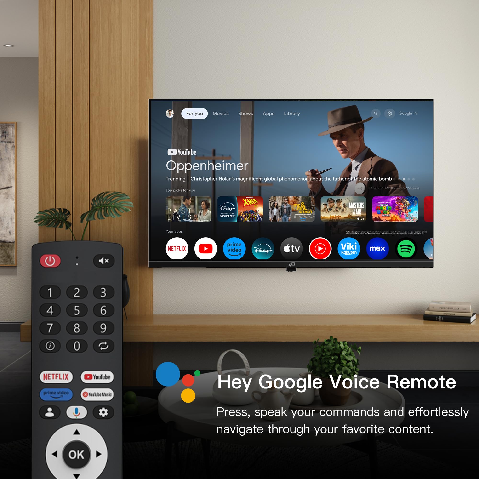 Fpd 43 Inch Smart Tv 4K Uhd Led Flat Screen Google Tv With Google Cast, Bluetooth, Hdmi, Streaming Live, Hdr 10, Dolby Vision, U