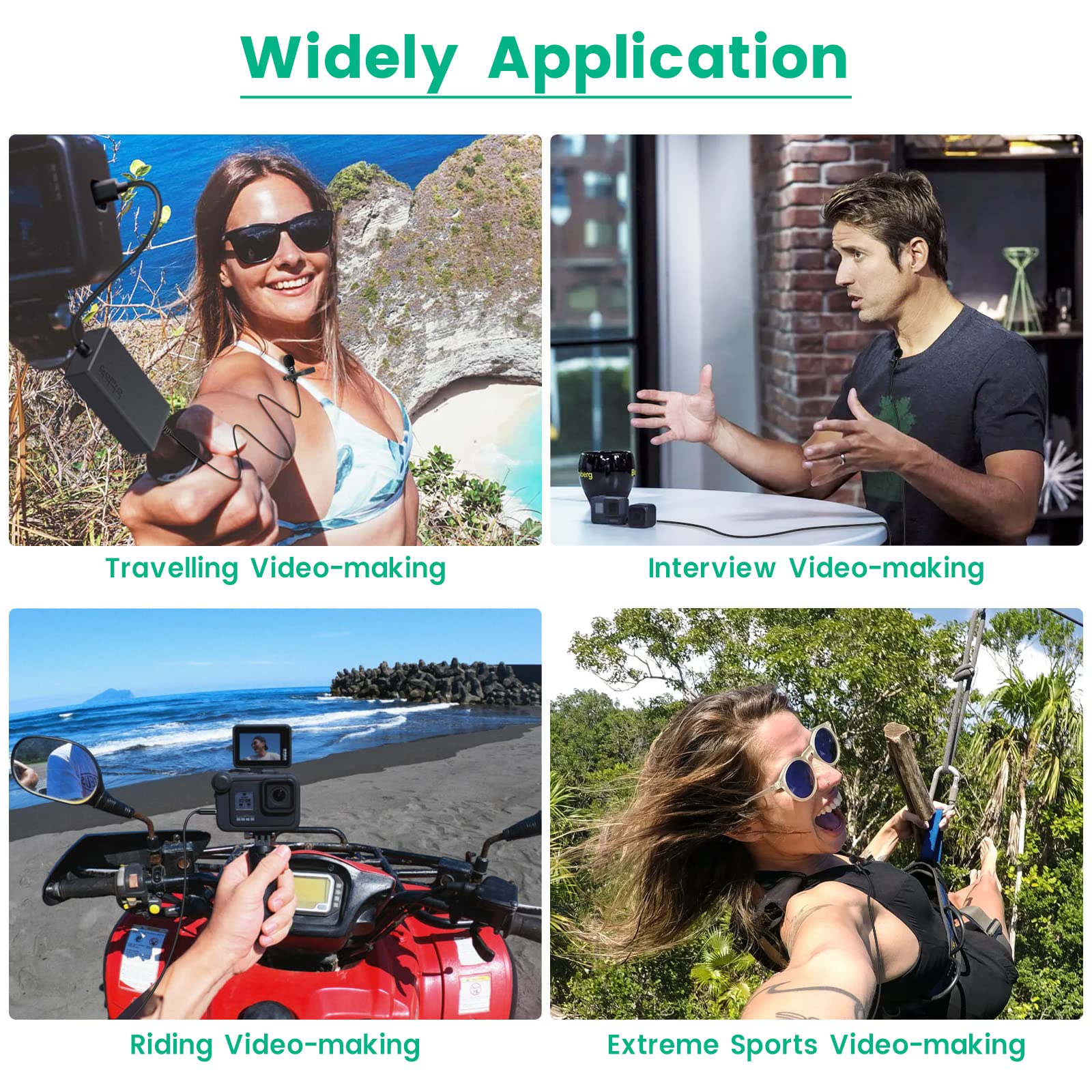 Weishan Media Mod Mic For Gopro Hero11 10 9 Black Action Camera, Lavalier Lapel Videomic Clip On Microphone Compatible With Gopr