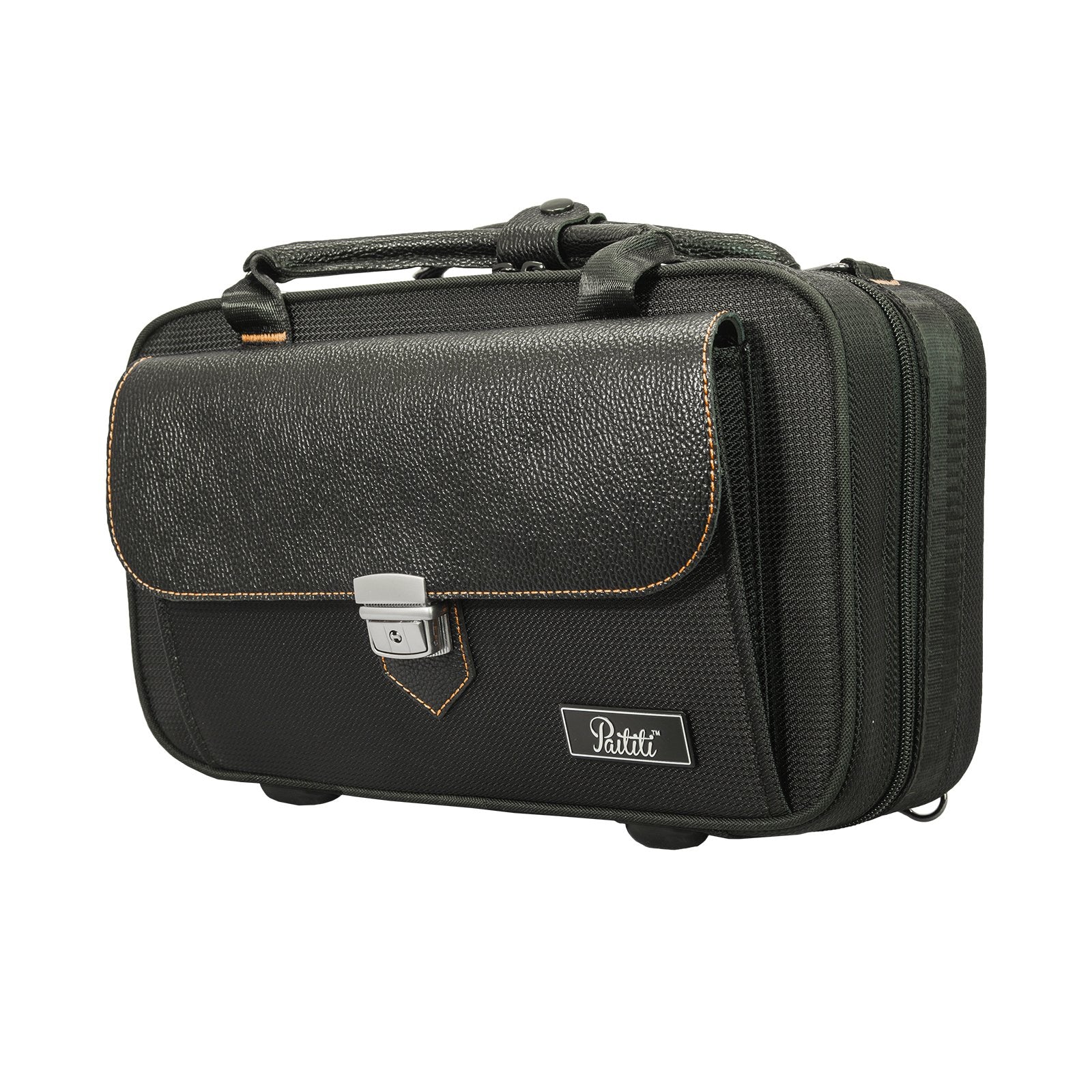 Paititi Lightweight Vegan Leather Bb Clarinet Case With Shoulder Strap, Backpackable