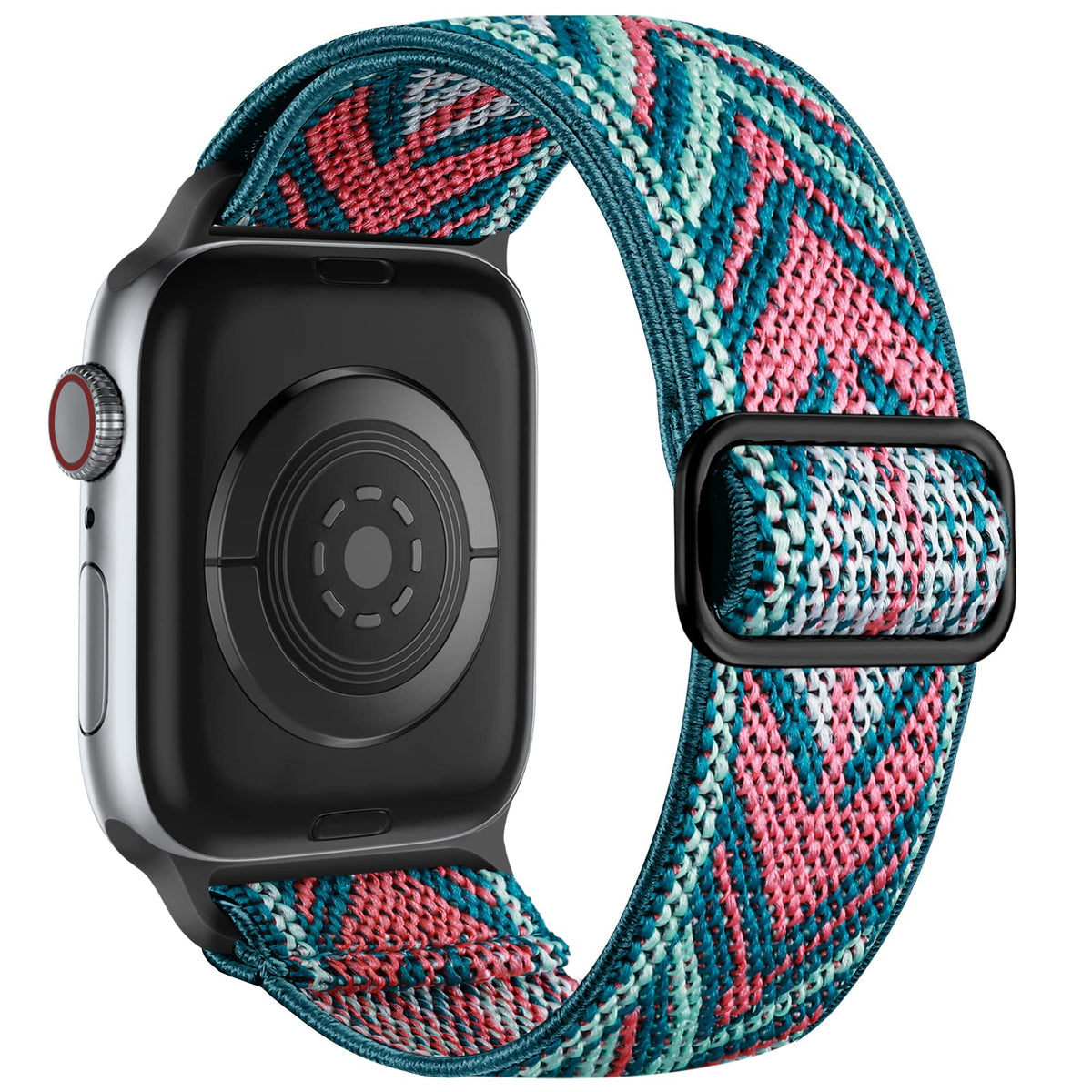Lerobo Stretchy Band Compatible With Apple Watch 40Mm 38Mm 41Mm 46Mm For Women Men Soft Solo Loop Adjustable Braided Elastic Ban
