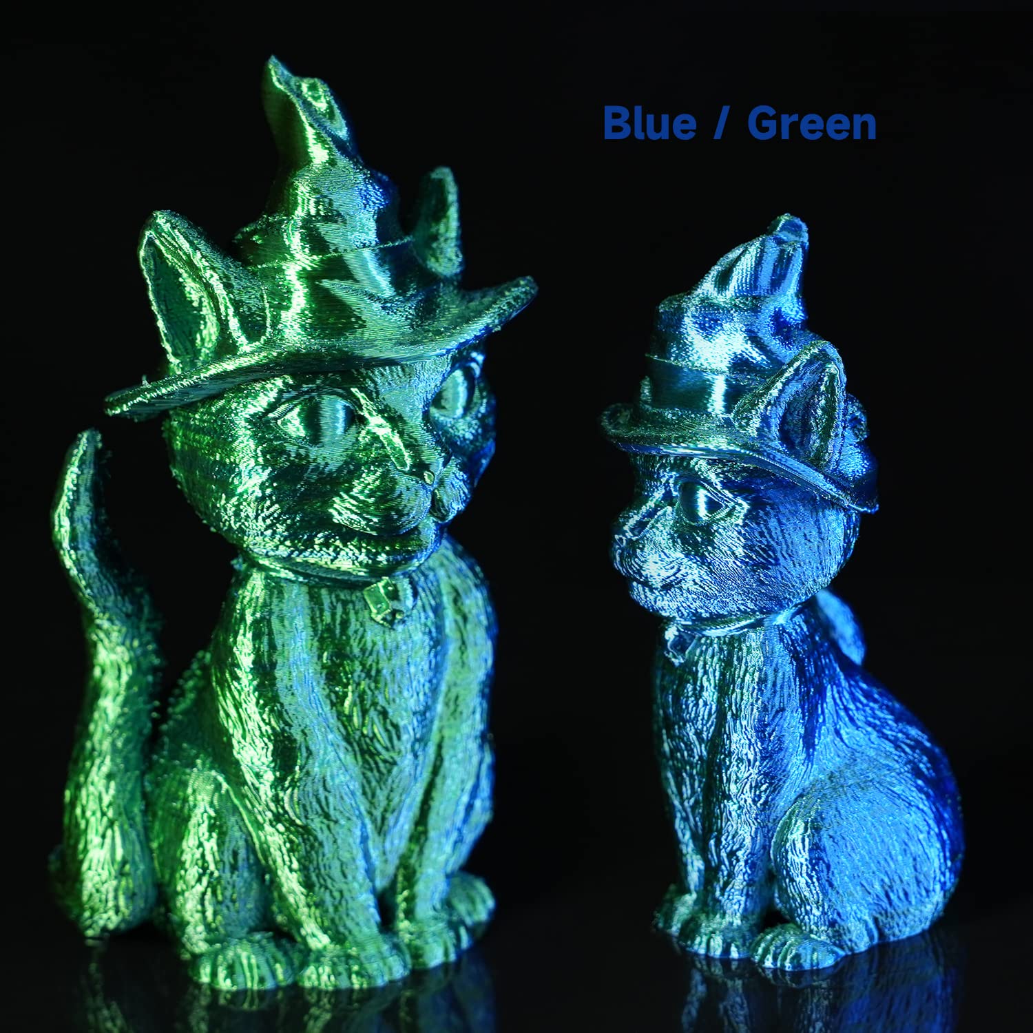 Gratkit Silk Dual Color Pla Filament, Coextrusion Pla Filament 1.75Mm,  0.03Mm, 1Kg/Roll, Silk Pla Blue & Green