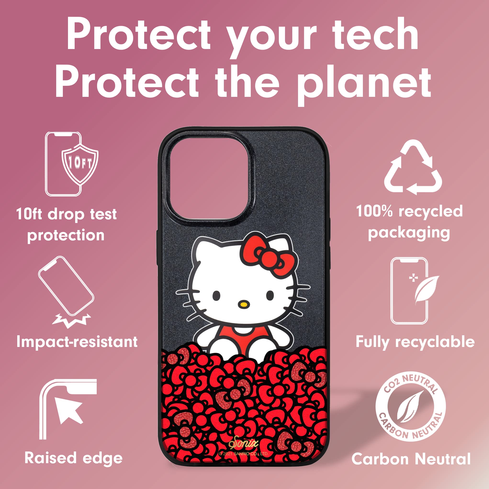 Sonix X Sanrio Case For Iphone 14 Pro Max | Compatible With Magsafe | 10Ft Drop Tested | Classic Hello Kitty