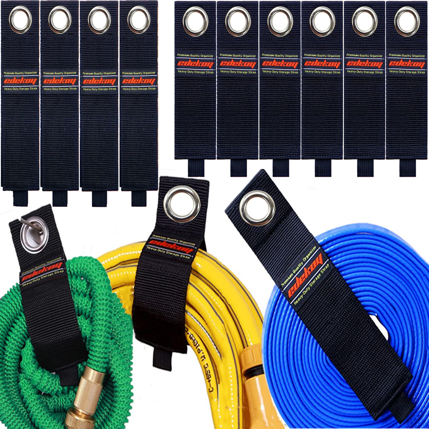 Extension Cord Holder Organizer Storage Straps 10Pack Cable Straps Heavy Duty Wrap Hold 50Lbs Hoses Rope Tools For Rv Garage Wal
