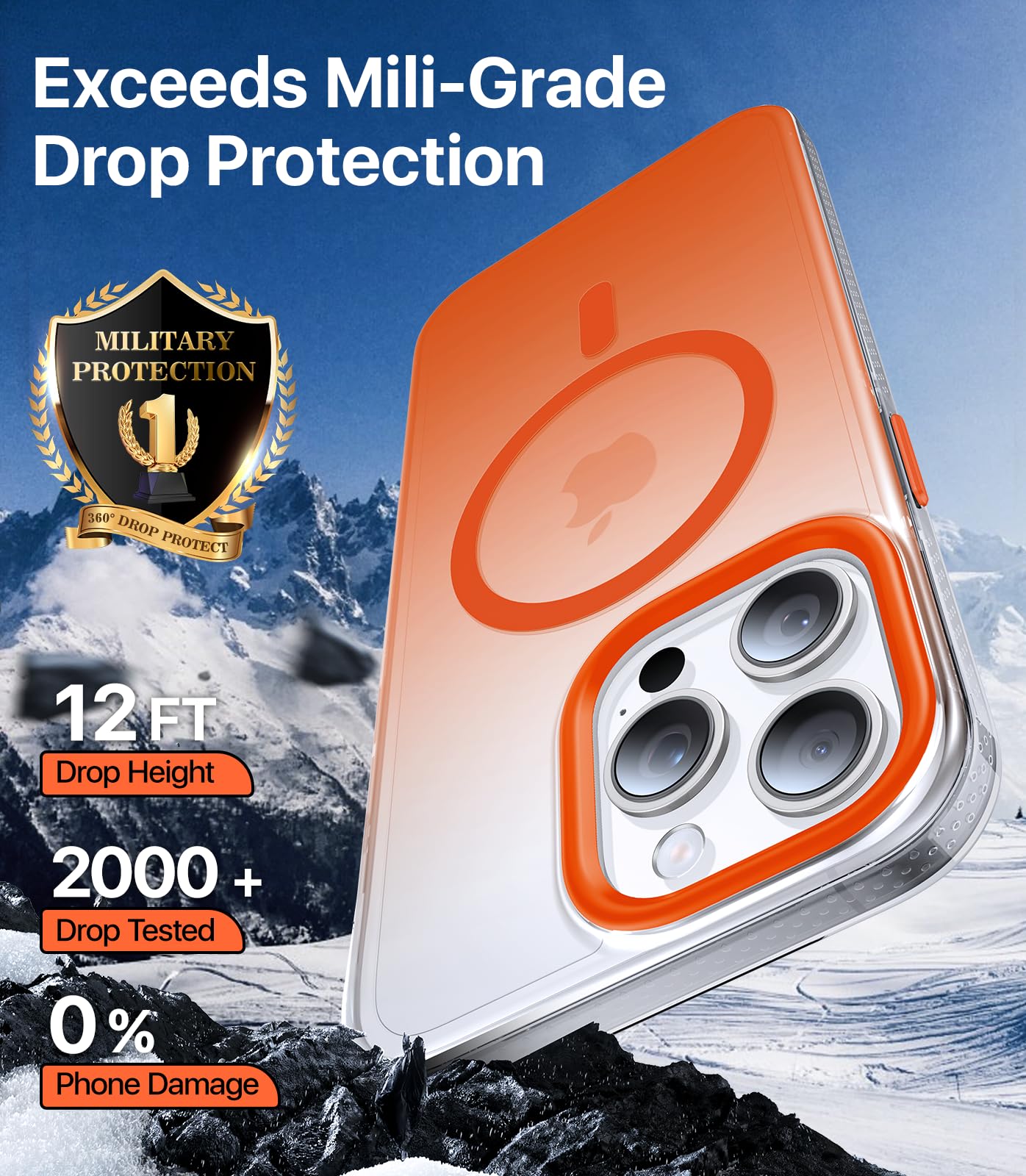 Aulofe Strong Magnetic For Iphone 15 Pro Max Case Bumper, [Compatible With Magsafe] [Military Grade Drop Tested]Shockproof Prote