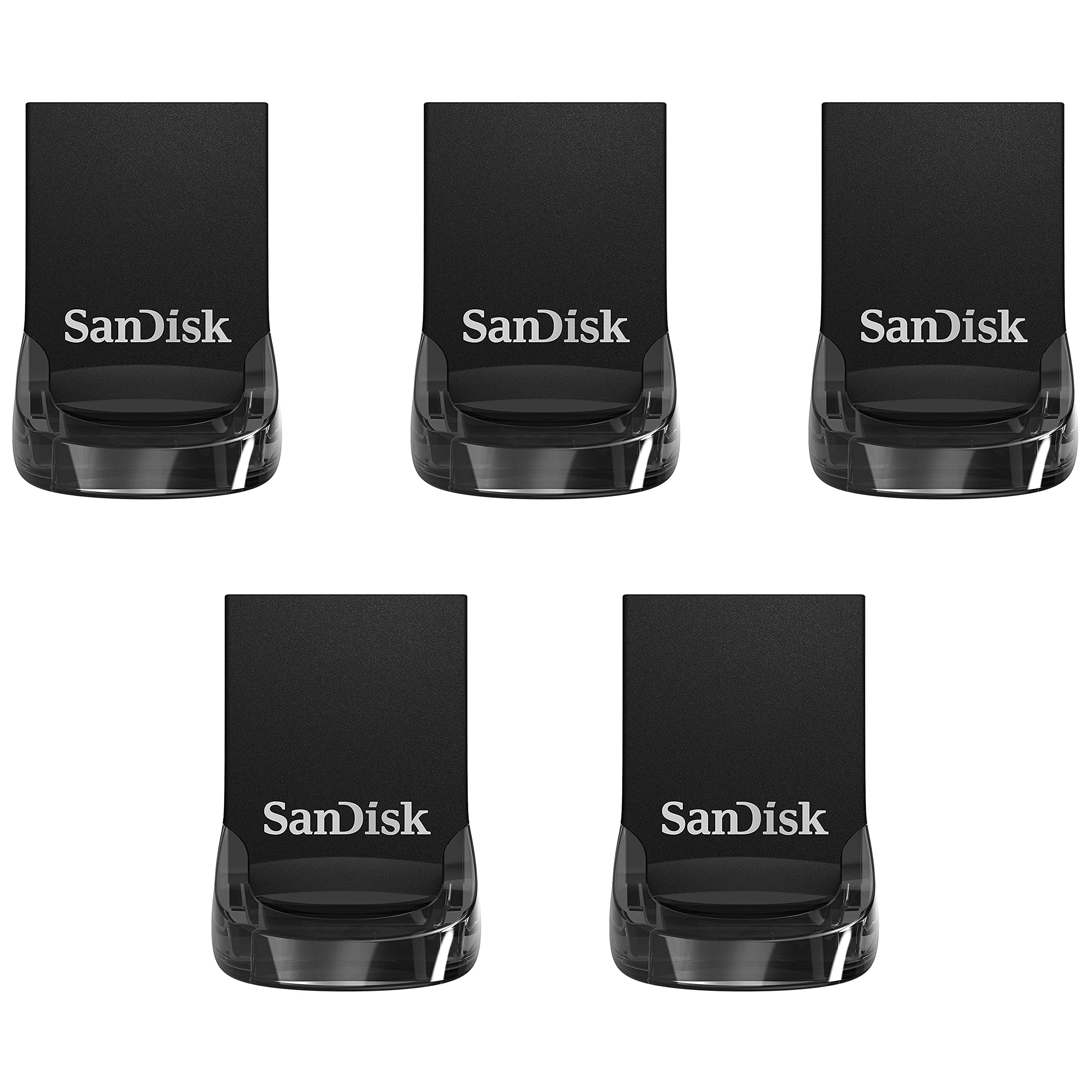 SanDisk 64GB 5Pack Ultra Fit USB 3.1 Flash Drive (5x64GB)  SDCZ430064GB5CT, Black
